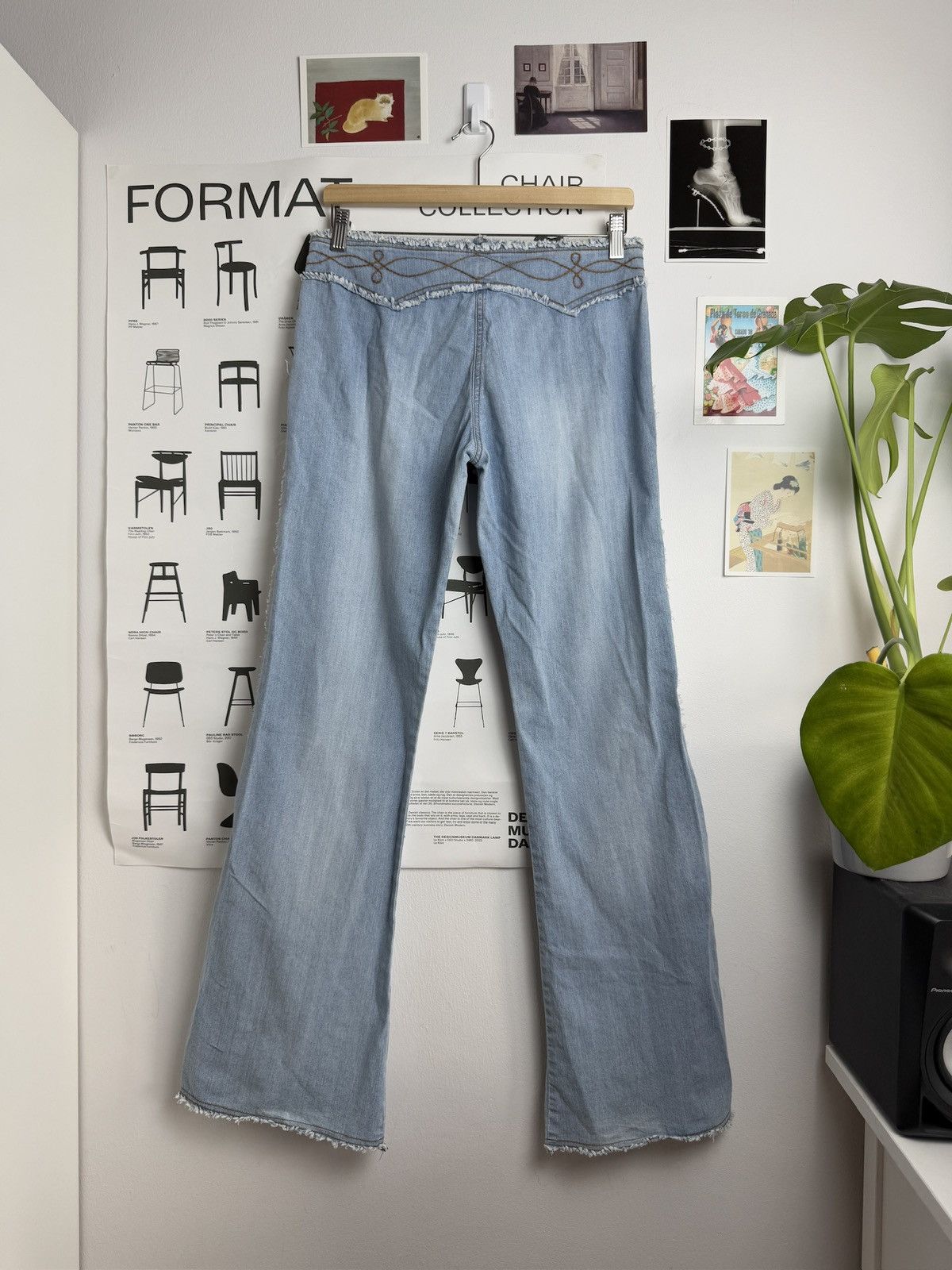 Vintage Vintage 90s bell bottom wide leg denim jeans pants hippie y2k Size 30" / US 8 / IT 44 - 2 Thumbnail