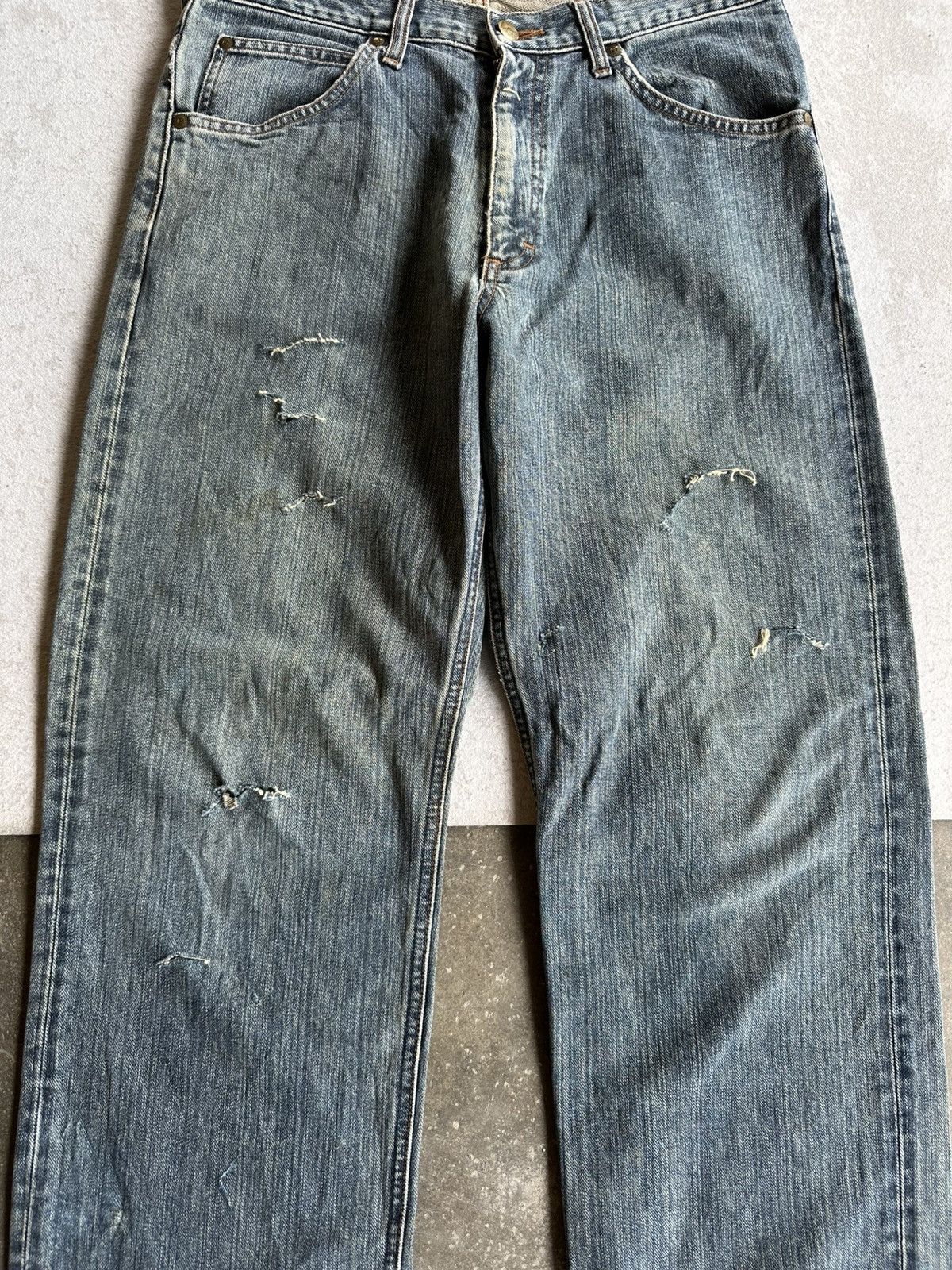 Lee OFFER ACCEPT🩸Vintage LEE Ripped Jean Distressed Denim Pants Size US 31 - 2 Thumbnail