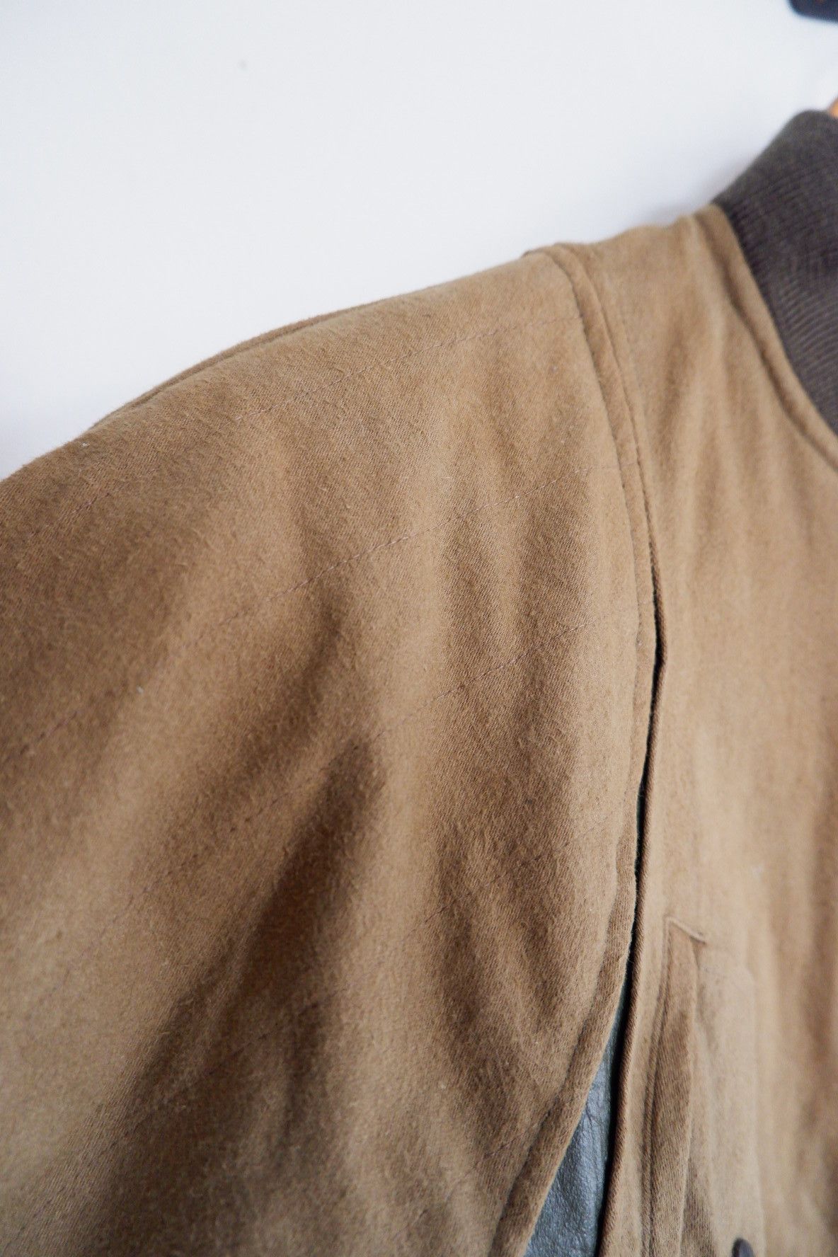 Issey Miyake Vintage 80s Paneled Leather Bomber Jacket Size US M / EU 48-50 / 2 - 4 Thumbnail