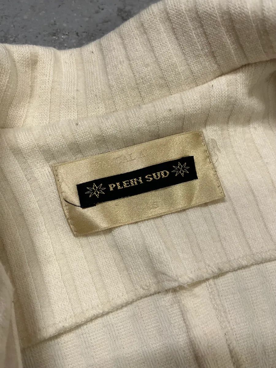 Vintage 2000s Plein Sud Ribbed Texture White Cream Jacket Size US S / EU 44-46 / 1 - 8 Thumbnail