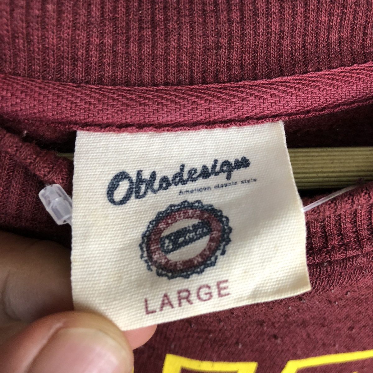 Japanese Brand × Vintage Oblo Design Maroon Sweatshirt #A424 Size US L / EU 52-54 / 3 - 11 Thumbnail