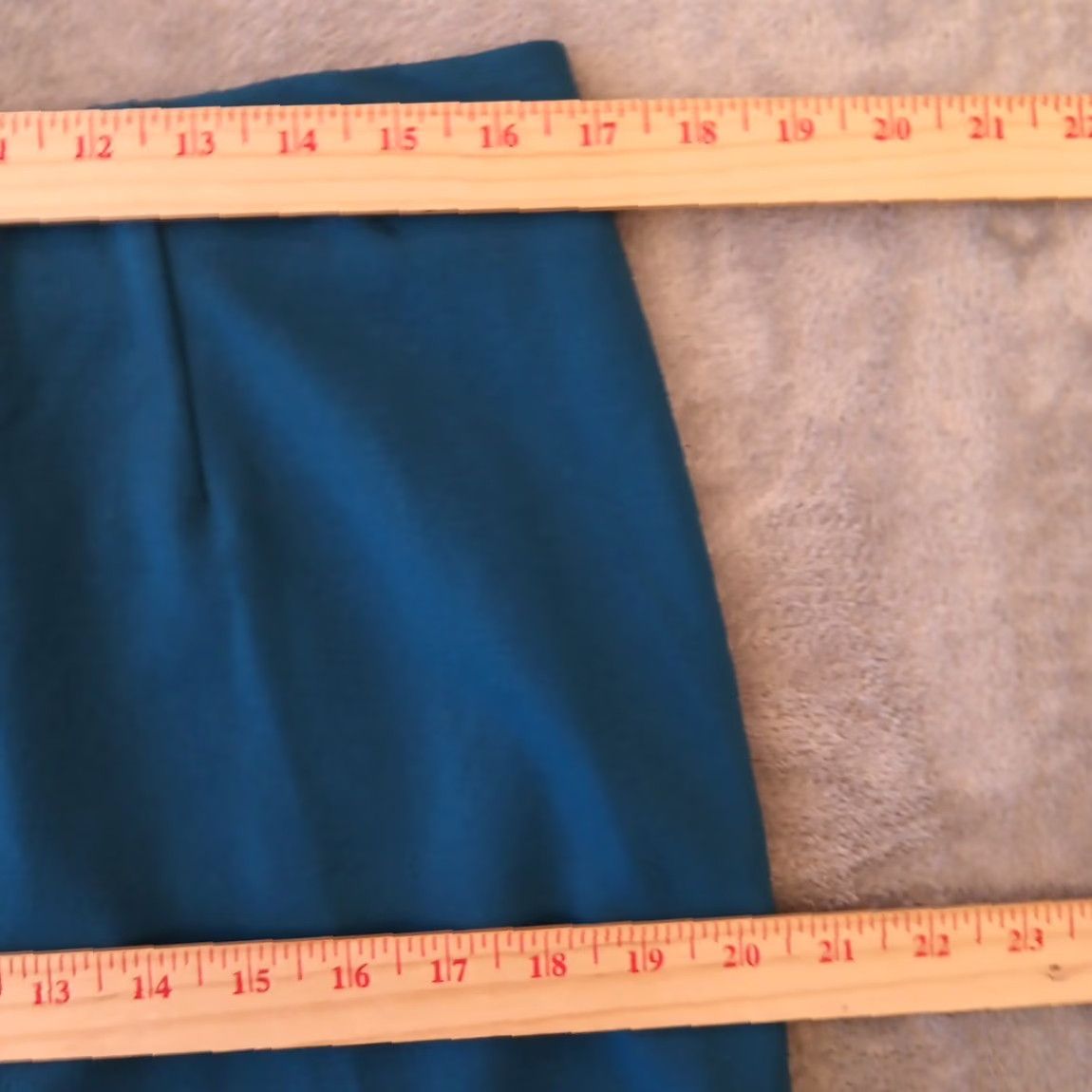 J. Jill J.Jill Skirt Knee Length Blue M Elastic Waist Slit Stretch Pull On Pencil Straight Women Size 32" / US 10 / IT 46 - 2 Thumbnail
