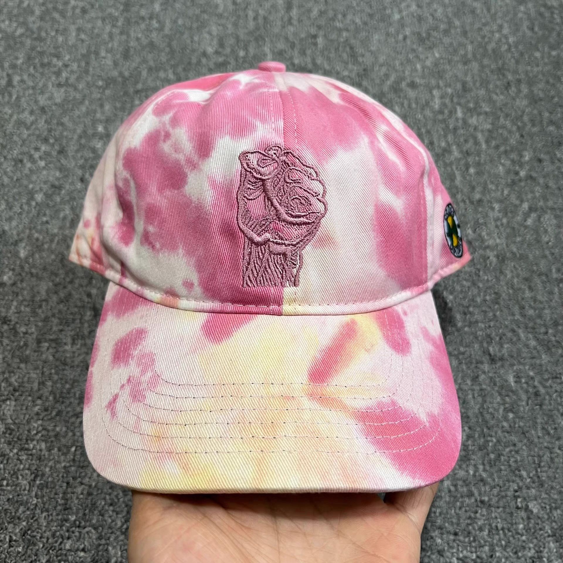 Cross Colours Cross EmbroideredTie-DyeCurved BrimBaseball Cap Visor Q7 Size ONE SIZE - 1 Thumbnail