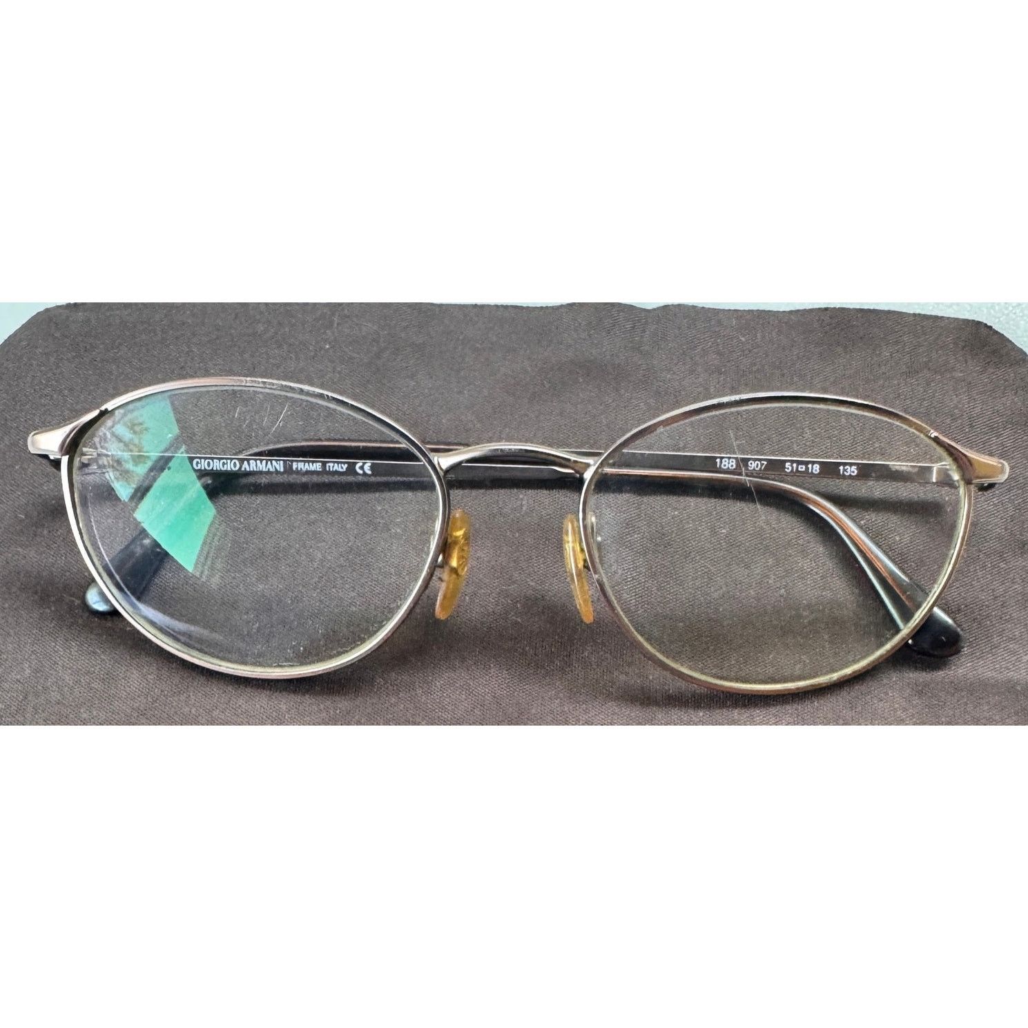 Giorgio Armani Vintage Armani Oval Eyeglasses | Model 188 Size 51 18 135 Size ONE SIZE - 1 Thumbnail
