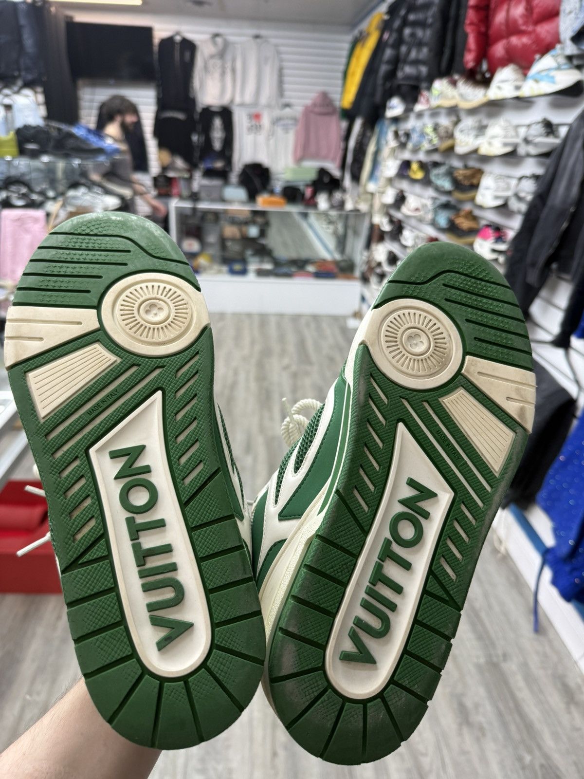Louis Vuitton Louis Vuitton - LV Skate Sneakers (Green/White) Size US 10.5 / EU 43-44 - 6 Thumbnail