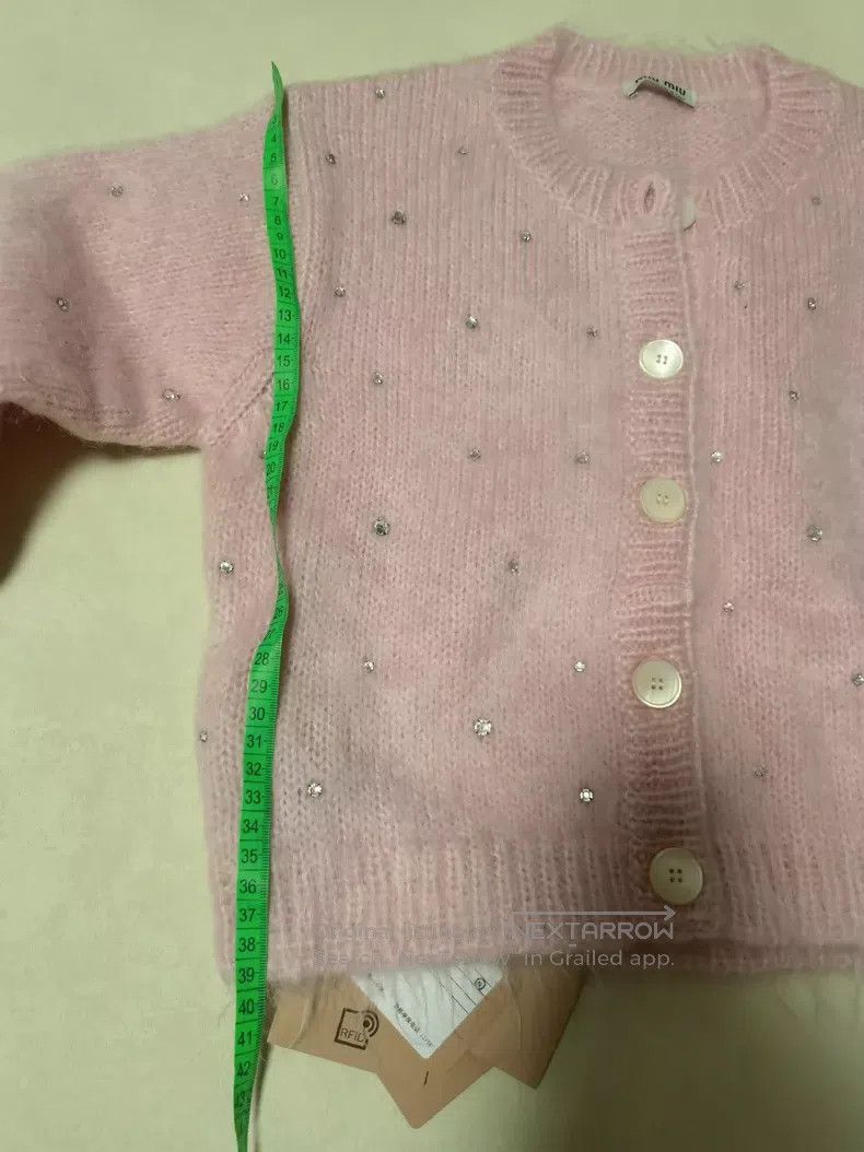 Miu Miu Miu Miu 40 Small diamond pink mohair cardigan Size M / US 6-8 / IT 42-44 - 6 Thumbnail