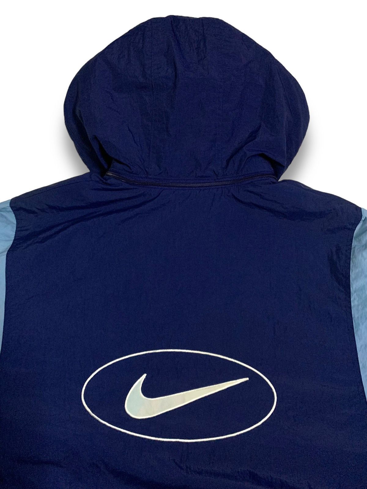 Nike Vintage 90s Nike Swoosh Big Logo Oversized Anorak Jacket Size US L / EU 52-54 / 3 - 15 Thumbnail