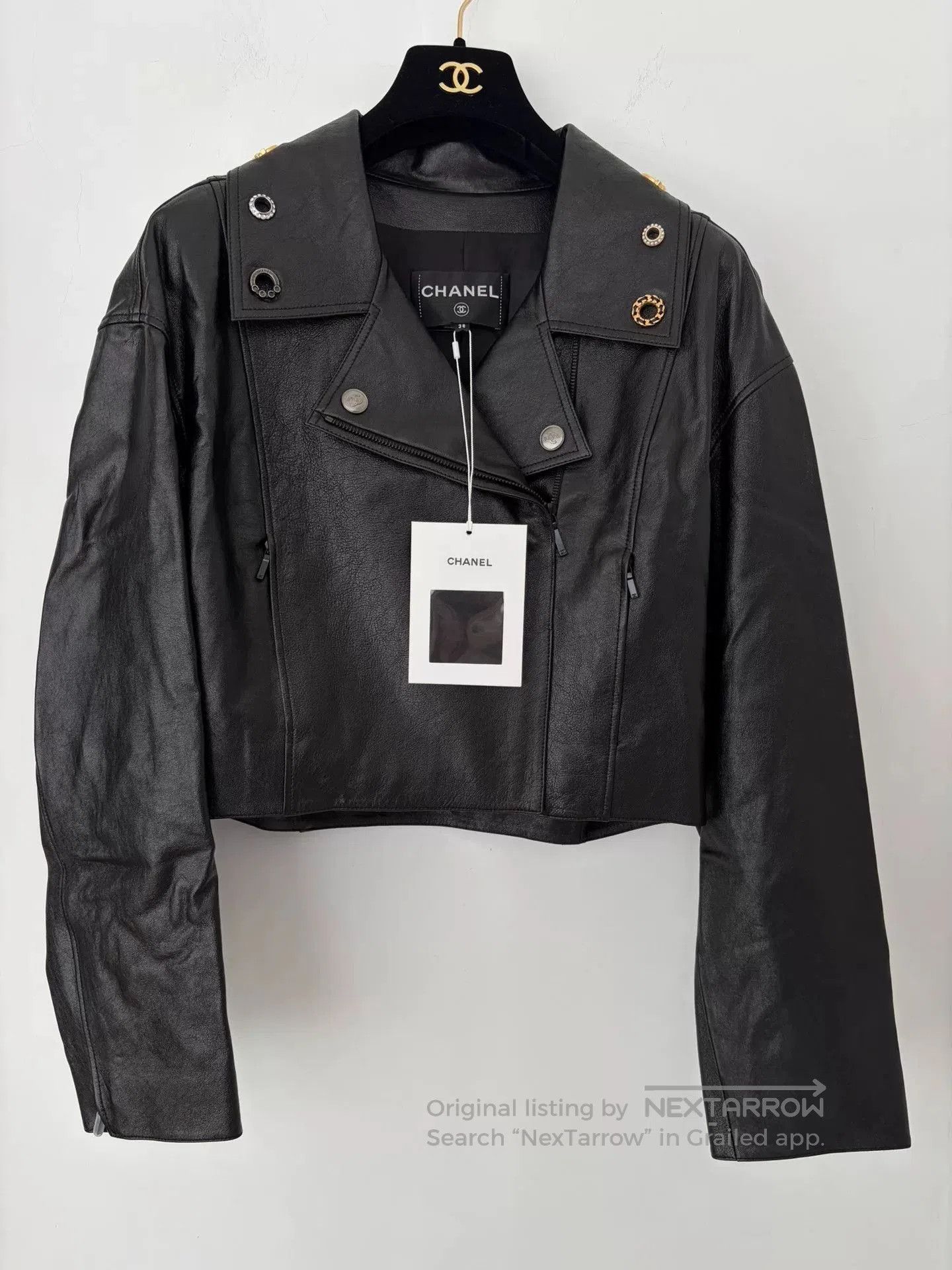 Chanel Chanel 22p Leather Moto Jacket. Size US M / EU 48-50 / 2 - 1 Thumbnail