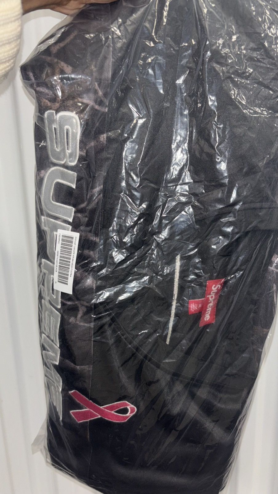 Supreme Breast Cancer Awareness Football Jersey, Black (XL) [F/W 25] Size US XL / EU 56 / 4 - 4 Thumbnail