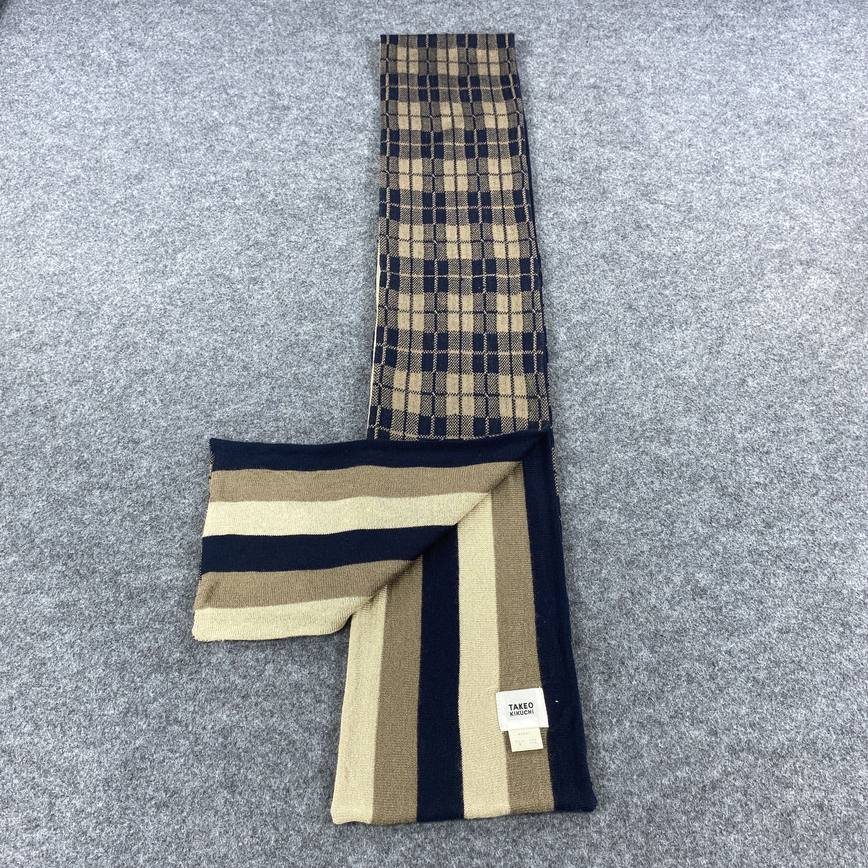 Takeo Kikuchi × Vintage GF10563 Takeo Kikuchi Scarf Neck Wear Muffler Size ONE SIZE - 8 Thumbnail