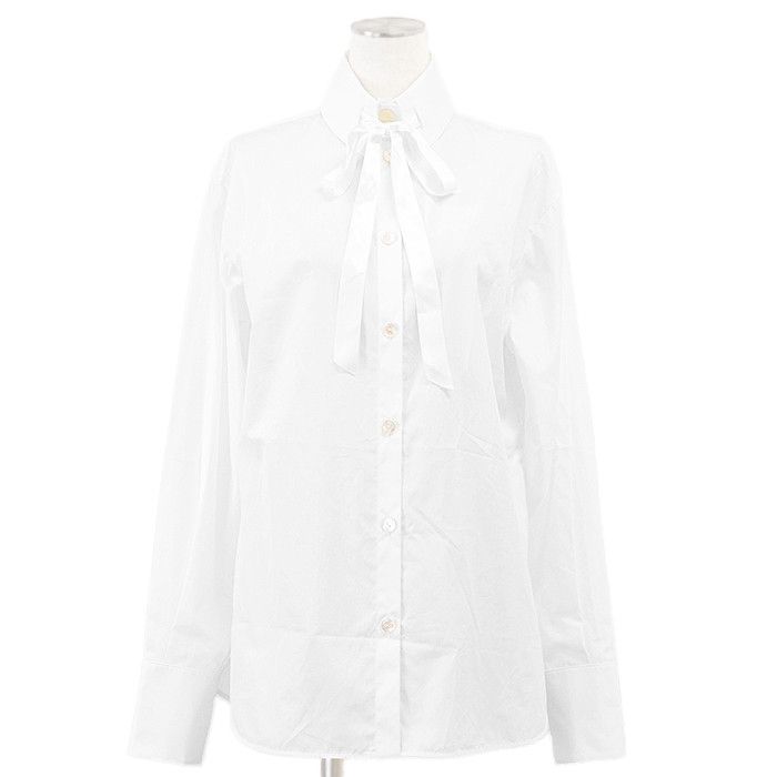 Chanel Chanel Chanel Broadshirt Cotton Long Sleeve Shirt Cotton Dress Shirt P78962 DUTY FREE for USA Size ONE SIZE - 1 Thumbnail