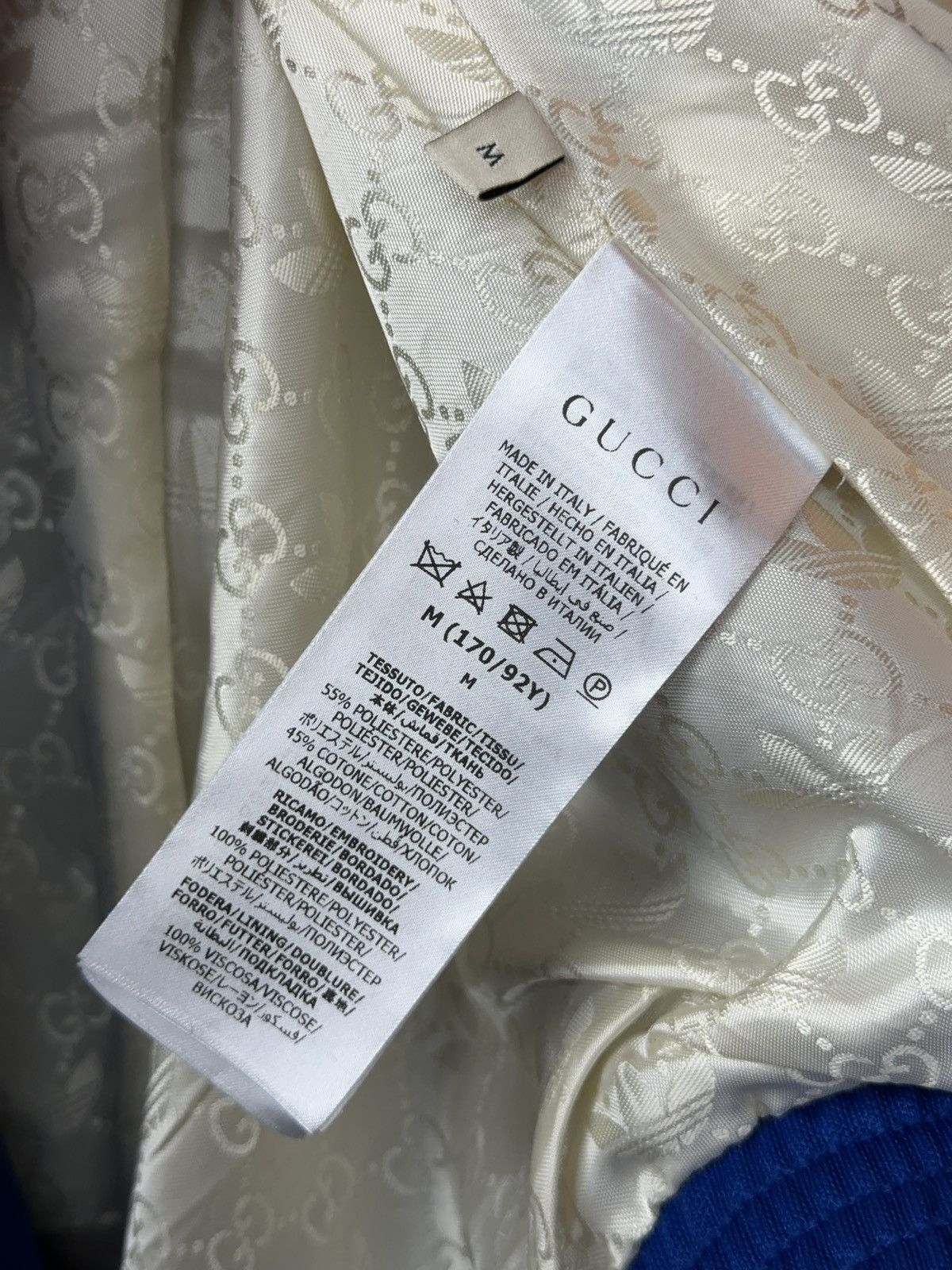 Adidas × Gucci Gucci x Adidas Blue Jersey Jacket Size US M / EU 48-50 / 2 - 10 Thumbnail
