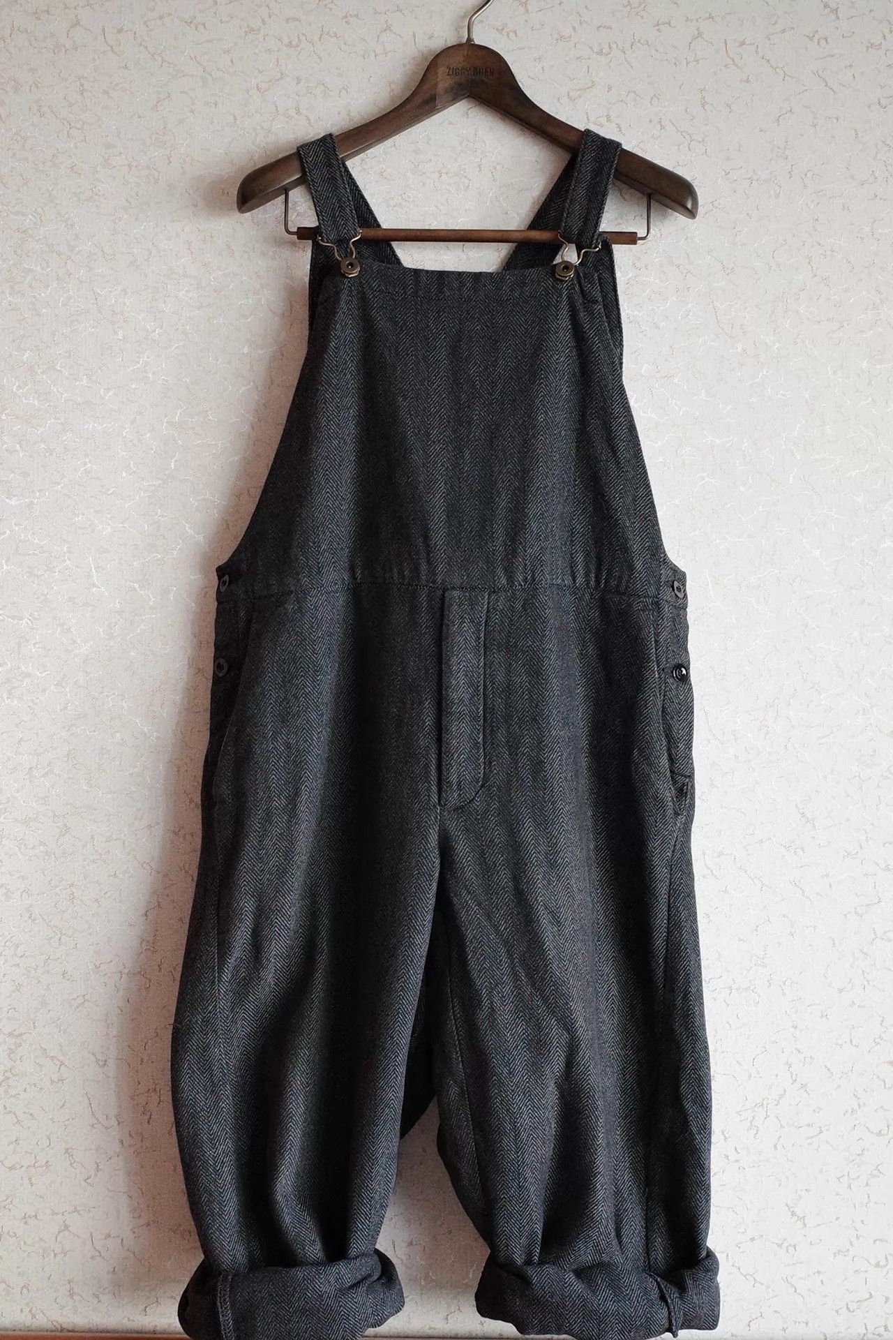 Garment Reproduction of Workers GRoW 00s Thick Cotton Herringbone Overalls Size US 32 / EU 48 - 1 Thumbnail
