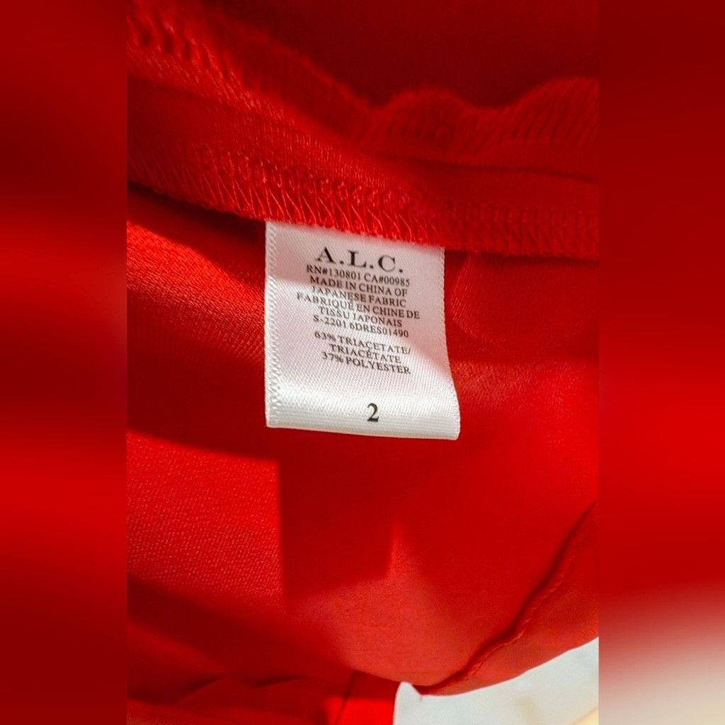 A.L.C. ALC Vibrant Coral Cut Out Long Sleeve Dress Size XS / US 0-2 / IT 36-38 - 8 Thumbnail