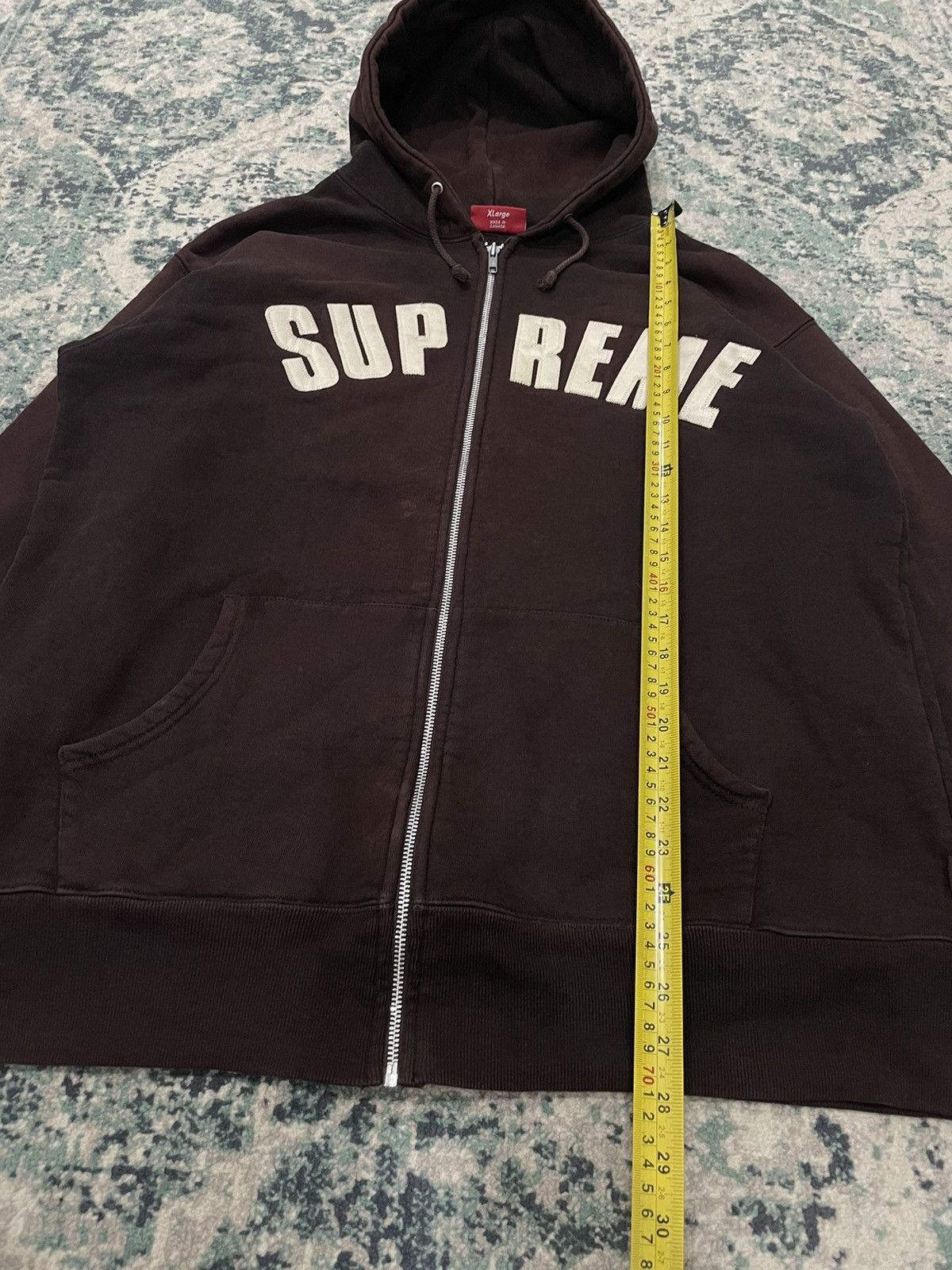 Supreme Vintage Supreme Arc Logo Zipper Baggy Hoodie Size US XL / EU 56 / 4 - 6 Thumbnail