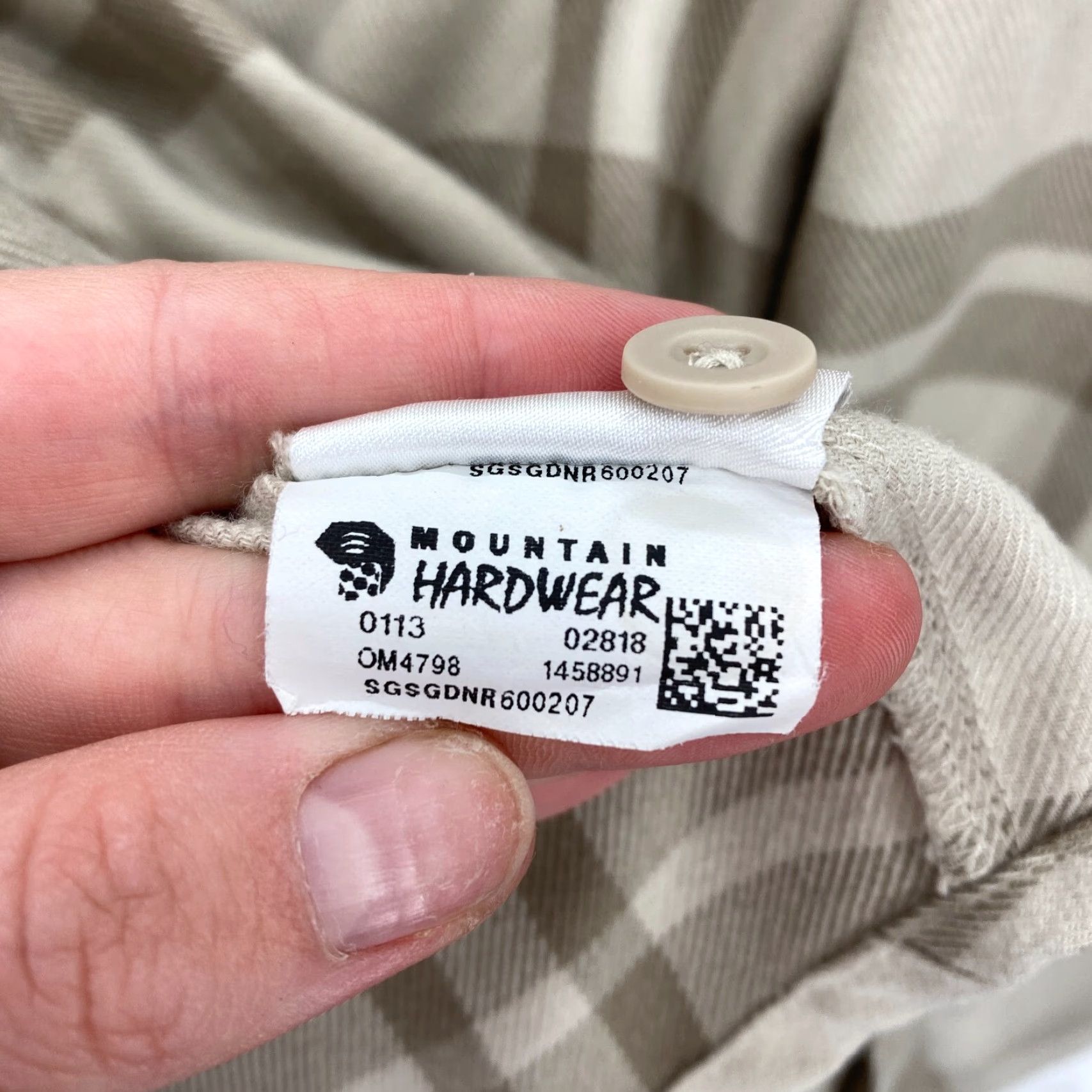 Mountain Hardwear Mountain Hardwear Flannel Shirt Mens XL Beige Plaid Outdoors Hiking Travel Camp Size US XL / EU 56 / 4 - 6 Thumbnail