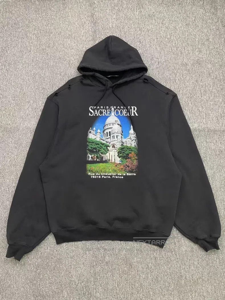 Balenciaga Balenciaga Architectural Hooded Sweatshirt Size US L / EU 52-54 / 3 - 1 Thumbnail