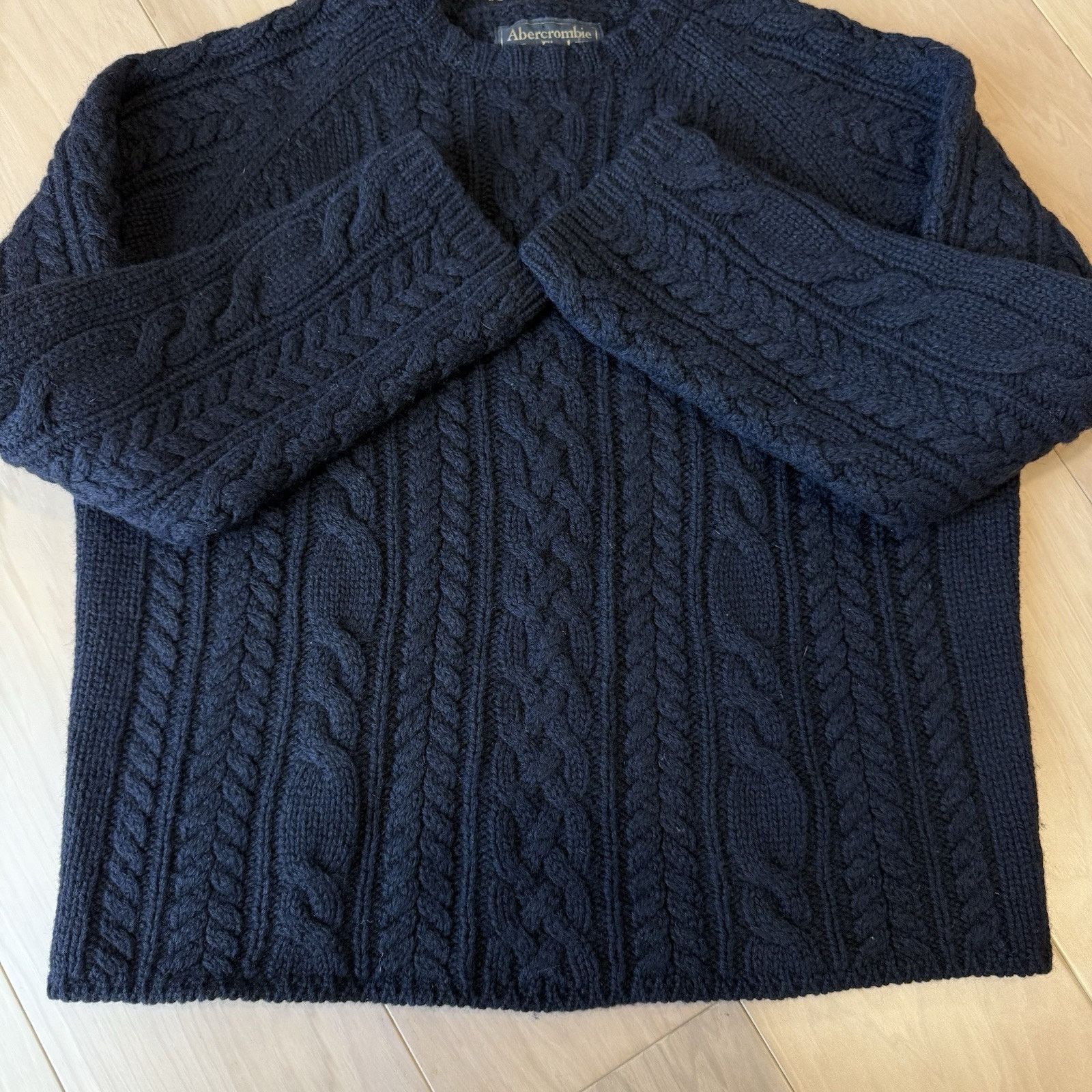 Abercrombie & Fitch × Vintage Vintage Abercrombie & Fitch Wool Sweater XL Navy Heavy Knit Size US XL / EU 56 / 4 - 5 Thumbnail