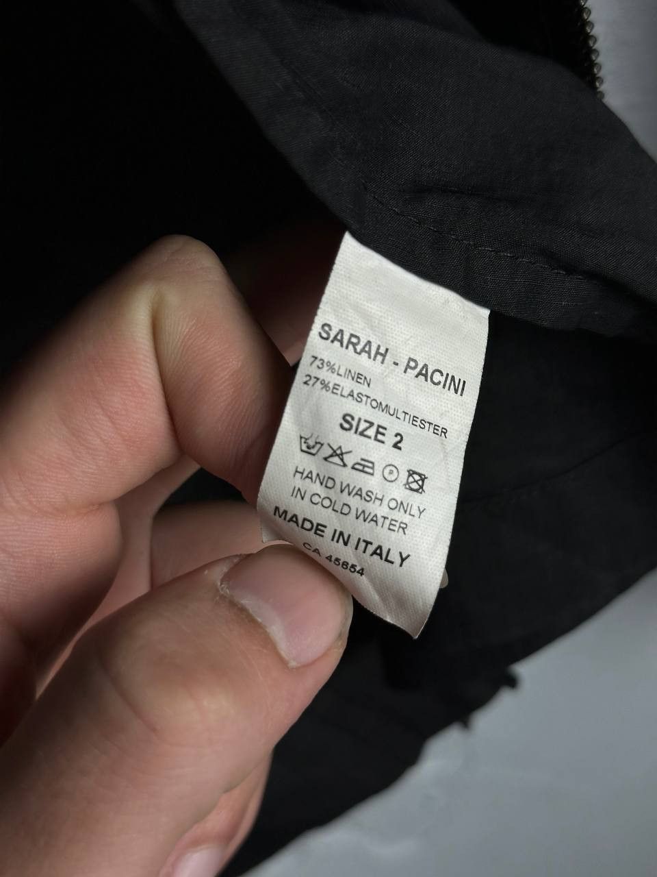 Sarah Pacini Avantgarde Linen Black Opium Sarah Pacini Light Jacket Size S / US 4 / IT 40 - 8 Thumbnail