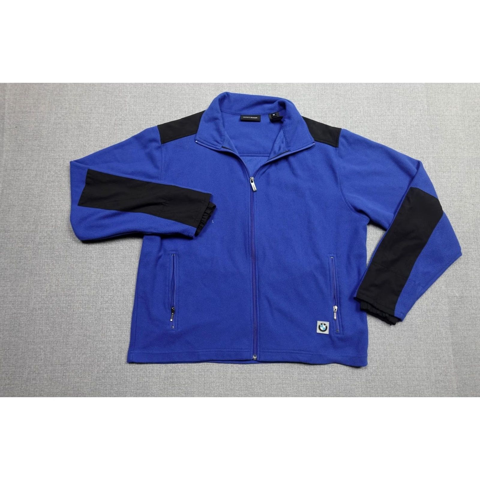 BMW BMW Lifestyle Jacket Mens M Blue Fleece Full Zip Pockets Logo Stand-Up Collar Windbreaker Jacket Size US M / EU 48-50 / 2 - 4 Thumbnail
