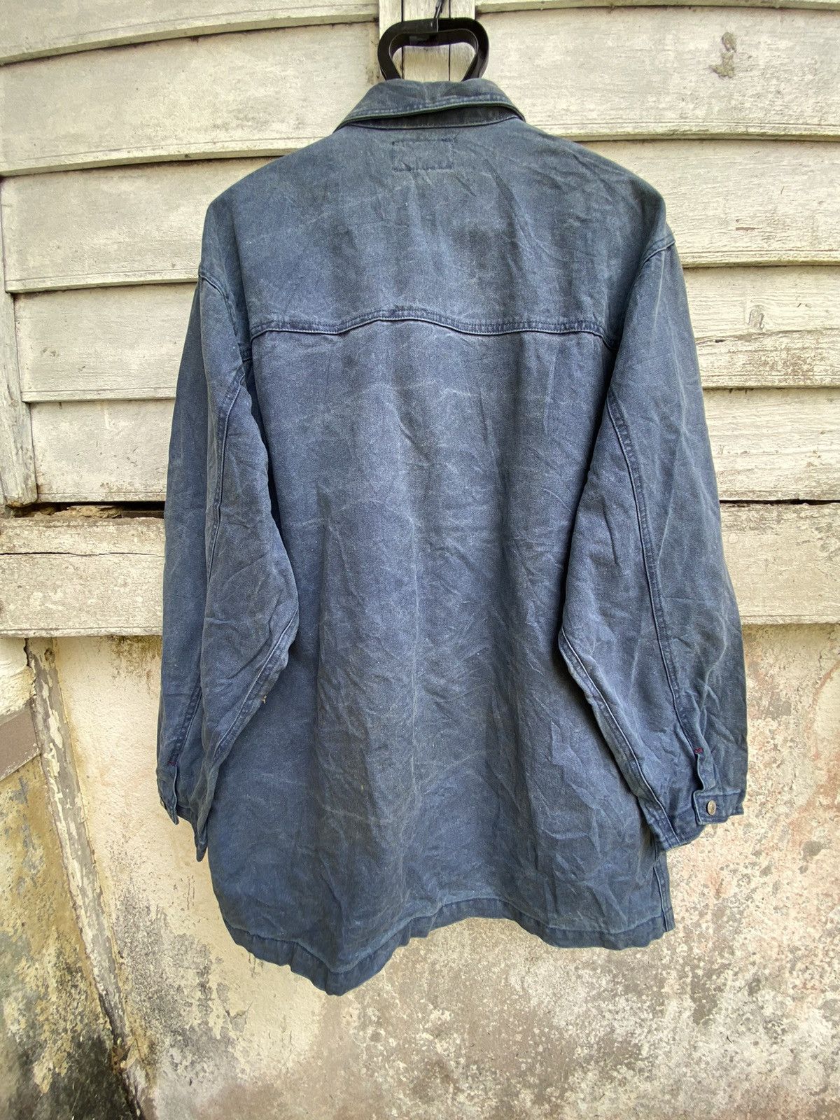 Vintage Vintage James Dean Oversized Denim Chore Jacket Size US L / EU 52-54 / 3 - 4 Thumbnail