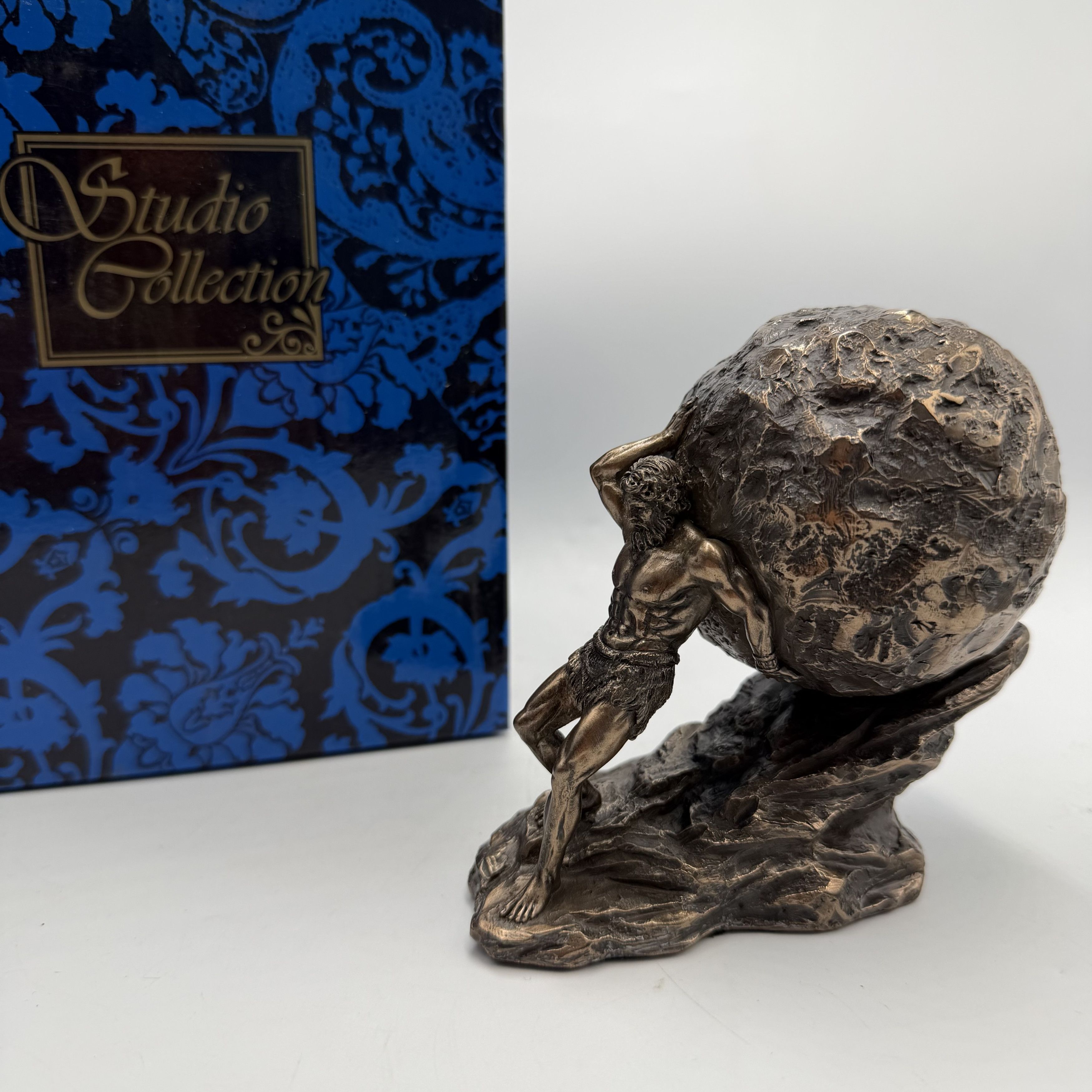 Other Sisyphus Bronze Finish Figurine Polystone Greek Statue Size ONE SIZE - 10 Thumbnail