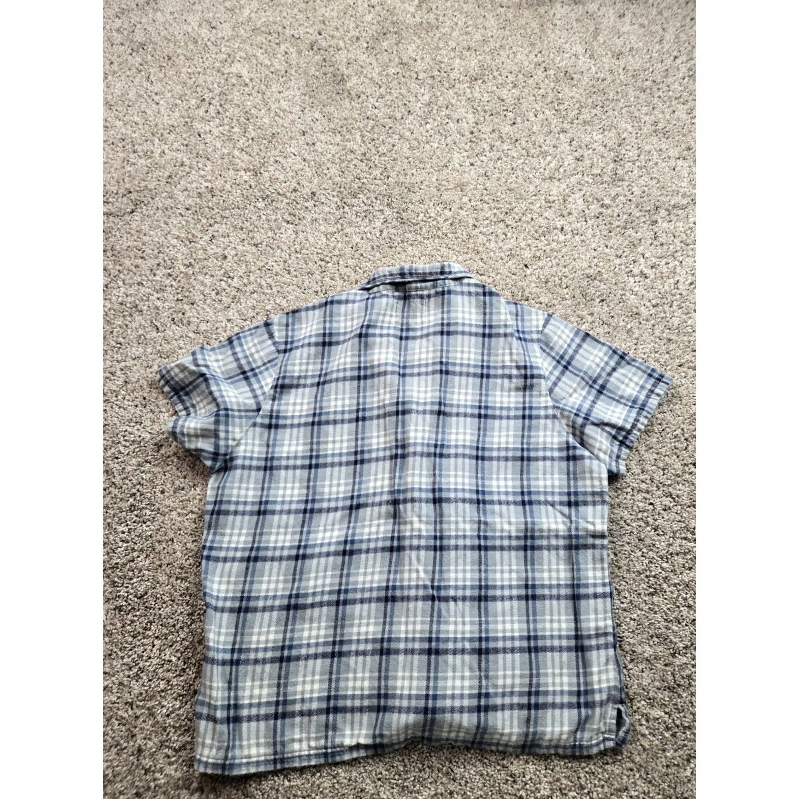 Vintage Pact Shirt Womens Small Plaid Button Up Relaxed Fit Short Sleeve Cotton Size L / US 10 / IT 46 - 6 Thumbnail
