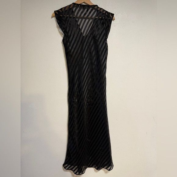 Other Grayson Riley Black Sheer Striped Dress w Slip – Sz S Size S / US 4 / IT 40 - 8 Thumbnail