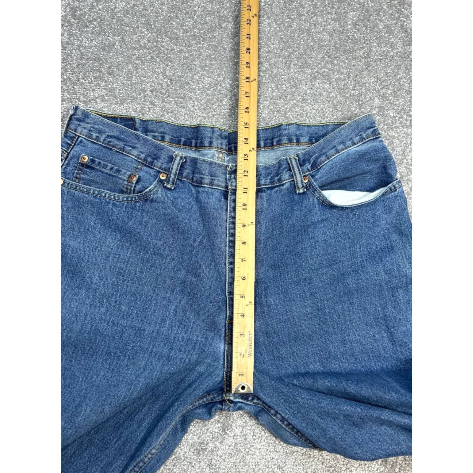 Levi's Levis 550 Jeans Mens 40 Blue Denim Logo Stretch High Rise Tapered Leg Jeans Size US 40 / EU 56 - 5 Thumbnail