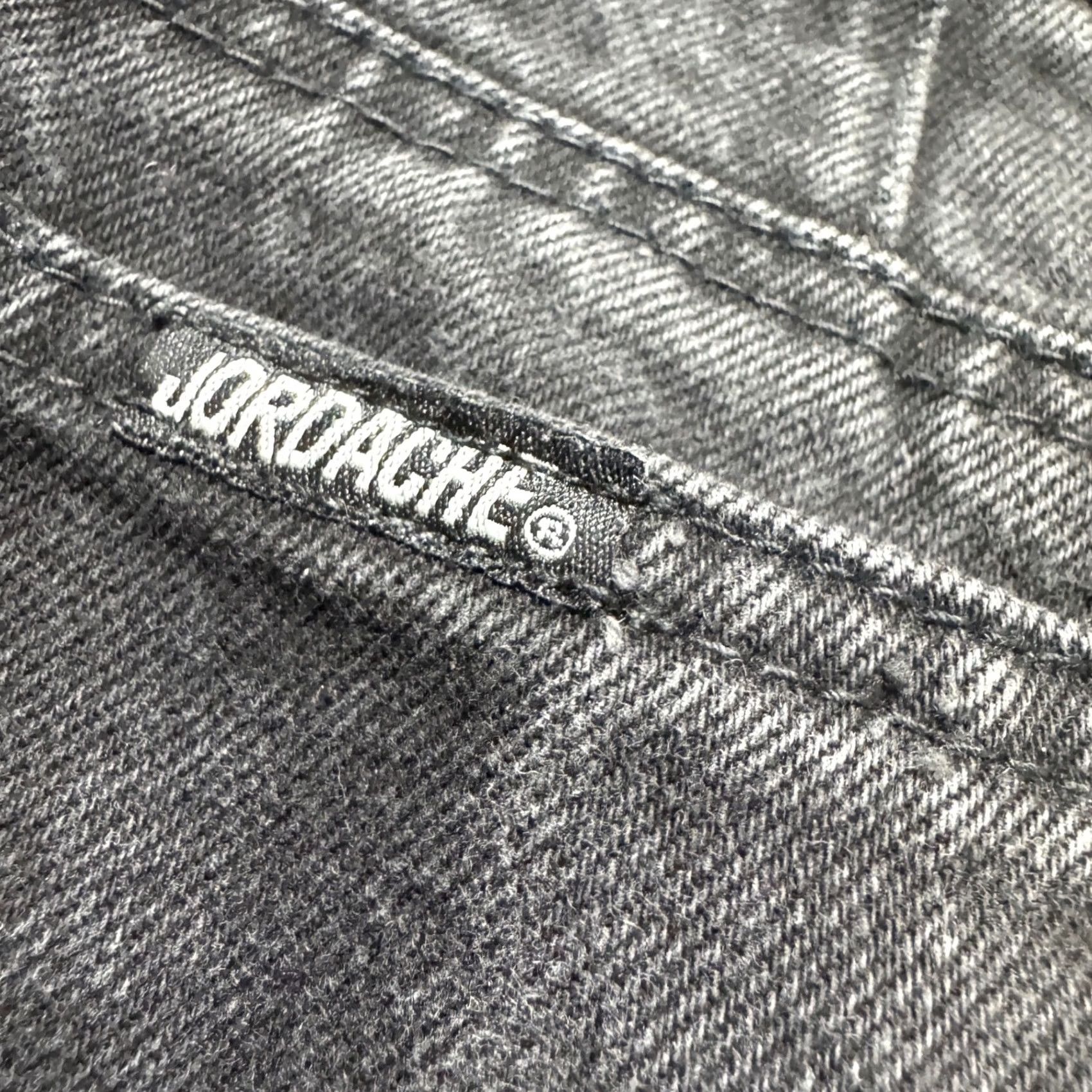 Jordache VINTAGE Jordache Jeans Skater Bootcut Black 14W 24x29 100% Cotton Womens Grunge Size 36" / US 14 / IT 50 - 3 Thumbnail