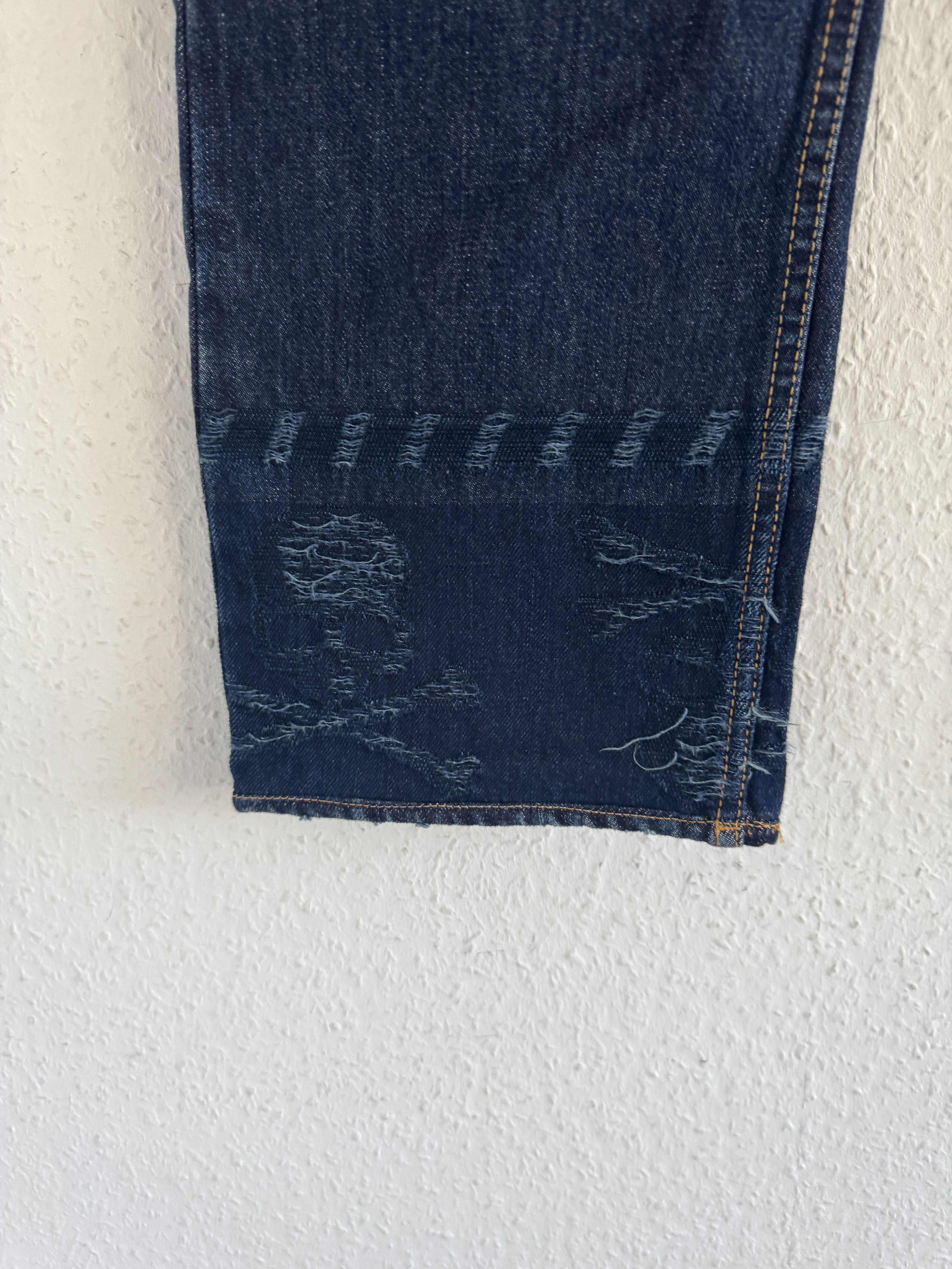 Mastermind Japan Distressed Skull Denim Size US 34 / EU 50 - 11 Thumbnail