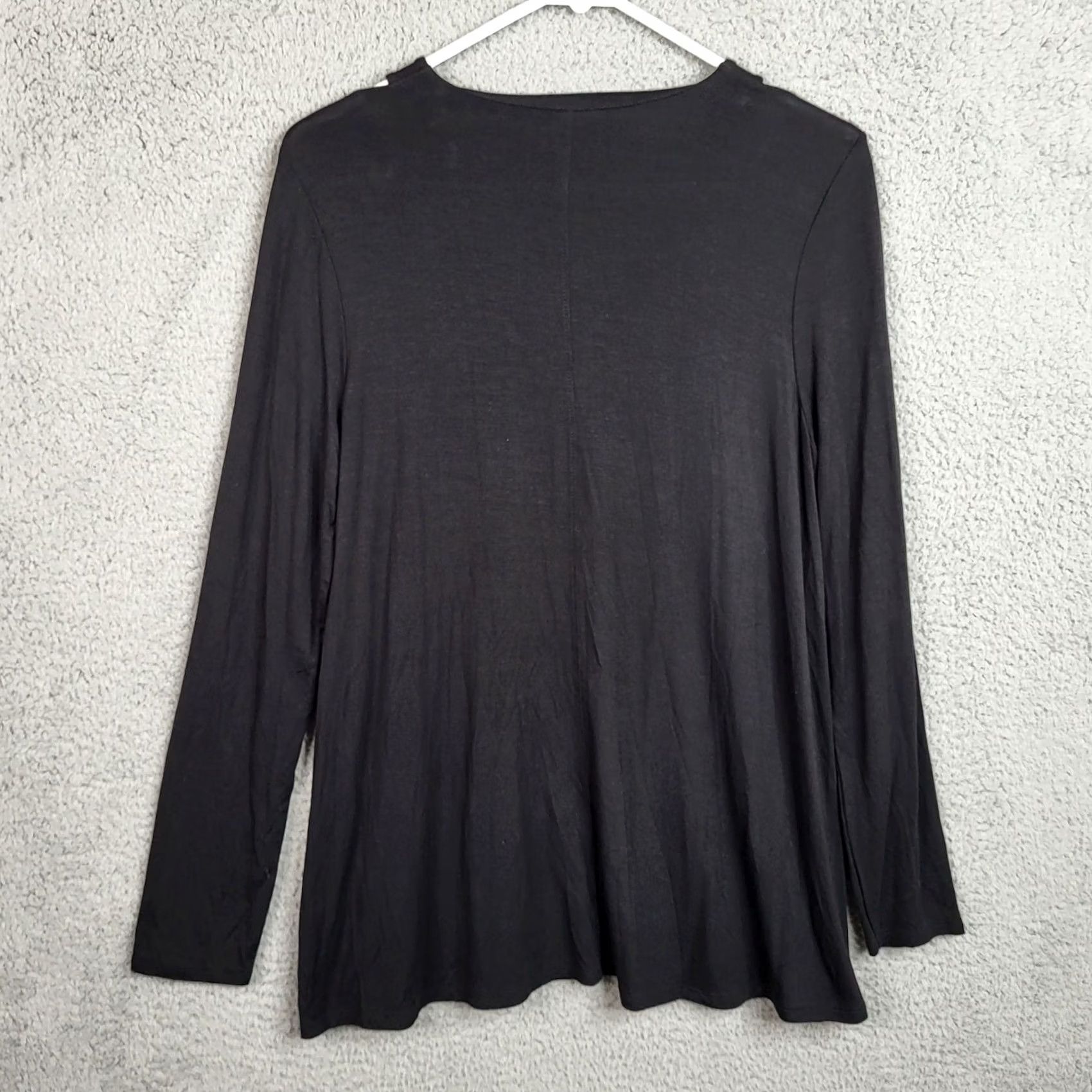 Vintage TAHARI Top V-neck Black Ladies Knit Long Sleeve Size S Shirt Regular All Seasons Womens Size S / US 4 / IT 40 - 6 Thumbnail