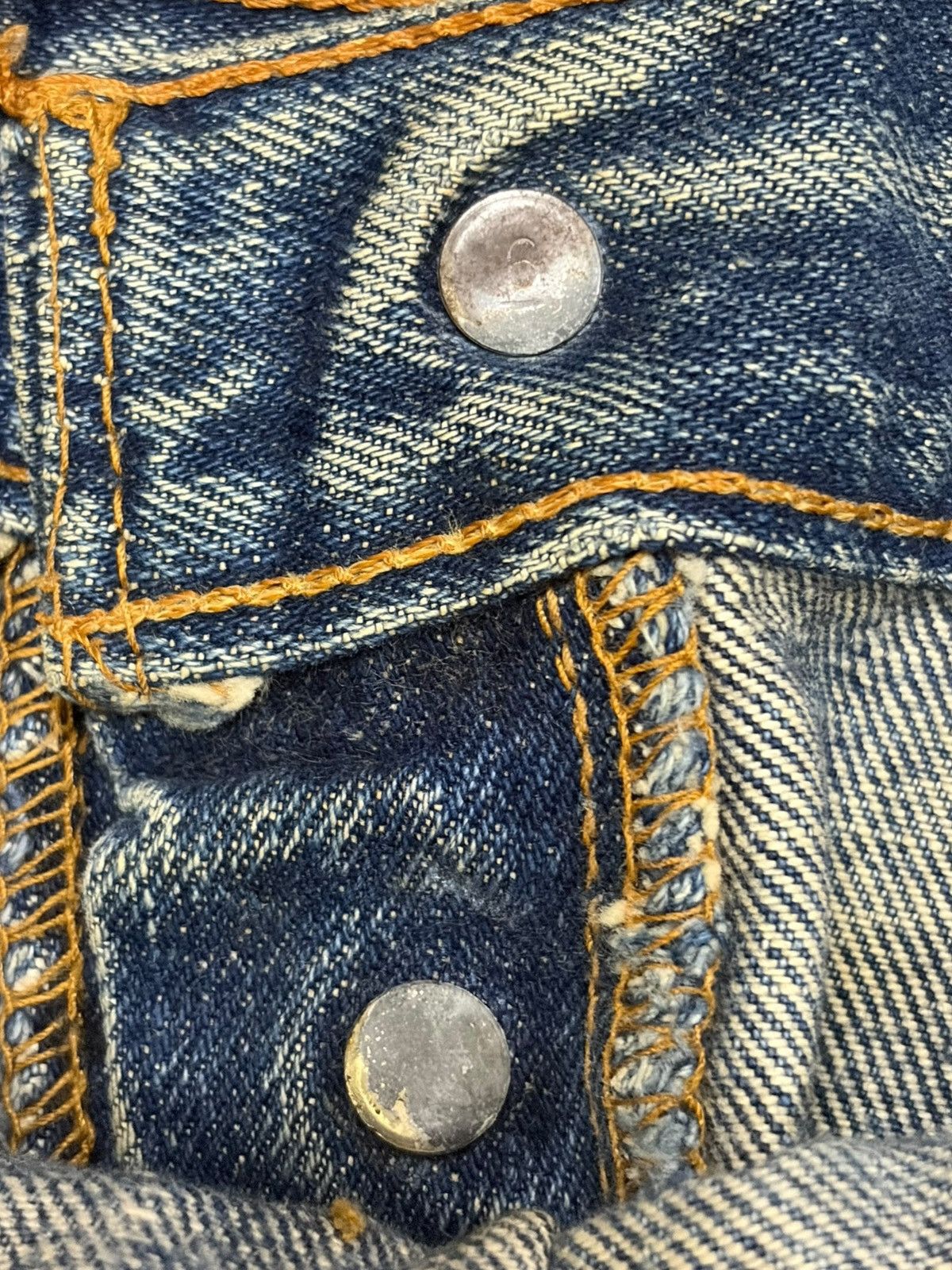 Levi's Vintage 60s Levis 501 Big E Selvedge Jeans Button 6 Size US 30 / EU 46 - 5 Thumbnail