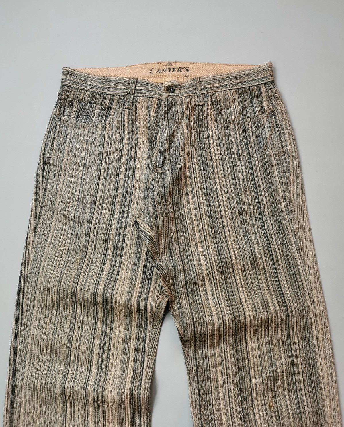Japanese Brand Carters Stripe Jeans (LG57) Size US 34 / EU 50 - 3 Thumbnail