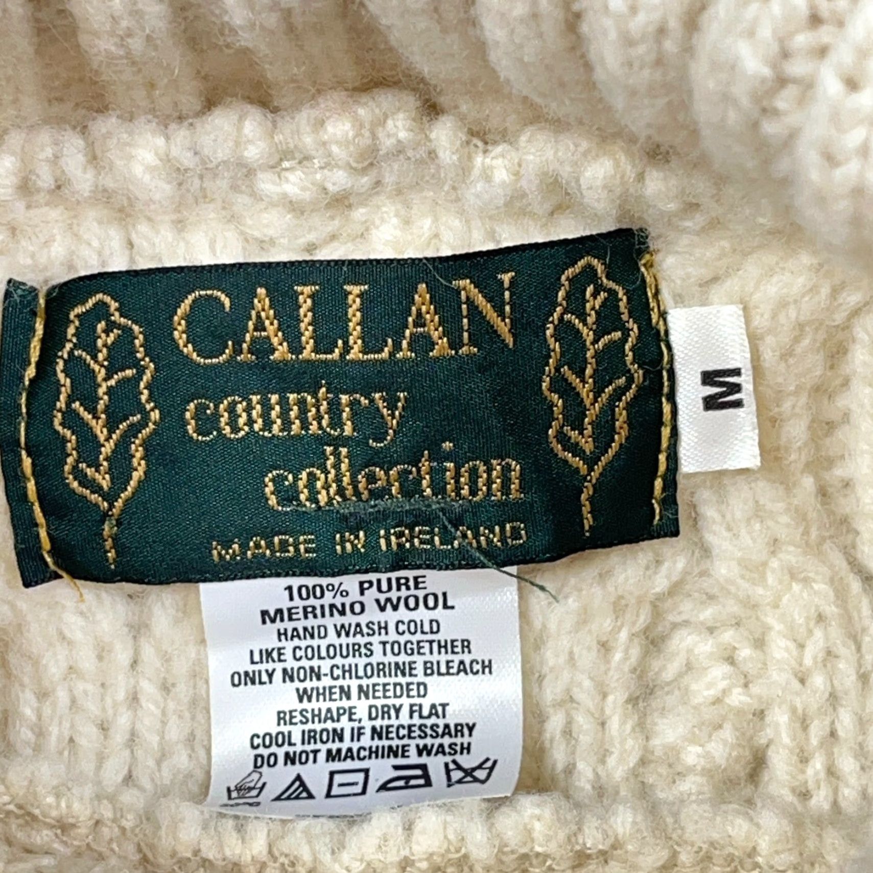 Vintage Vintage Callan Country Cream Cable Knit Women's Medium Pullover Sweater User: Vintage Callan Country Cream Cable Knit Women's Medium Pullover Sweater Size M / US 6-8 / IT 42-44 - 3 Thumbnail