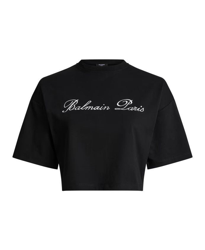 Balmain o1s1wg110526 Short Sleeve T-Shirts in Black Size M / US 6-8 / IT 42-44 - 1 Thumbnail