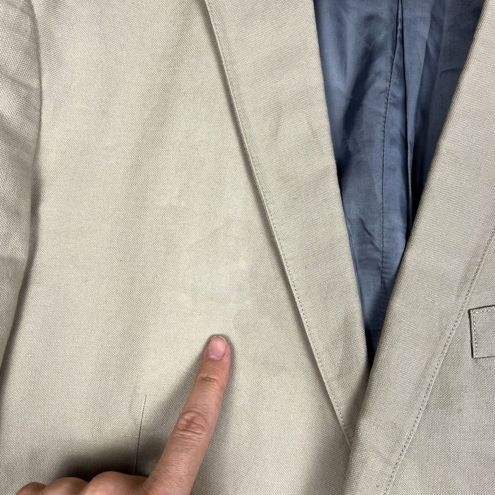Bonobos Bonobos Blazer Jacket Mens 40S Cream Linen Cotton Baird McNutt Classic Size 40R - 7 Thumbnail