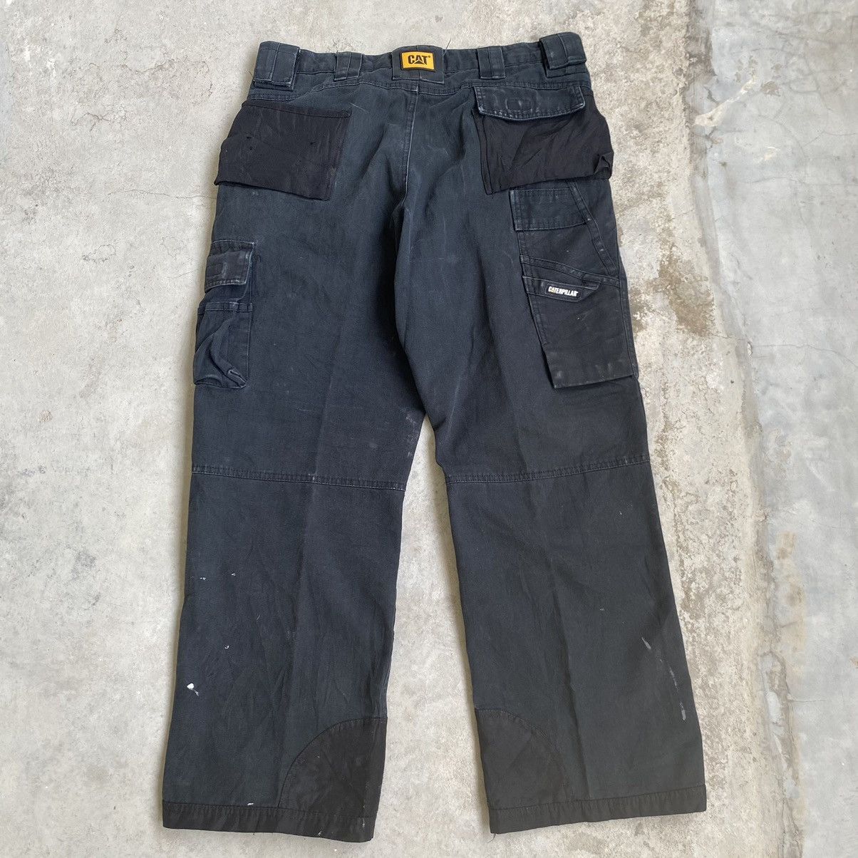 Thrashed Faded Vintage Caterpillar USA Workwear Cargo Pants