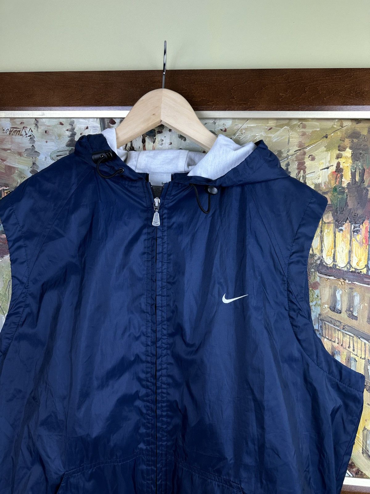 Nike × Vintage Vintage Nike 2000s silver tag navy track vest jacket Size US L / EU 52-54 / 3 - 2 Thumbnail