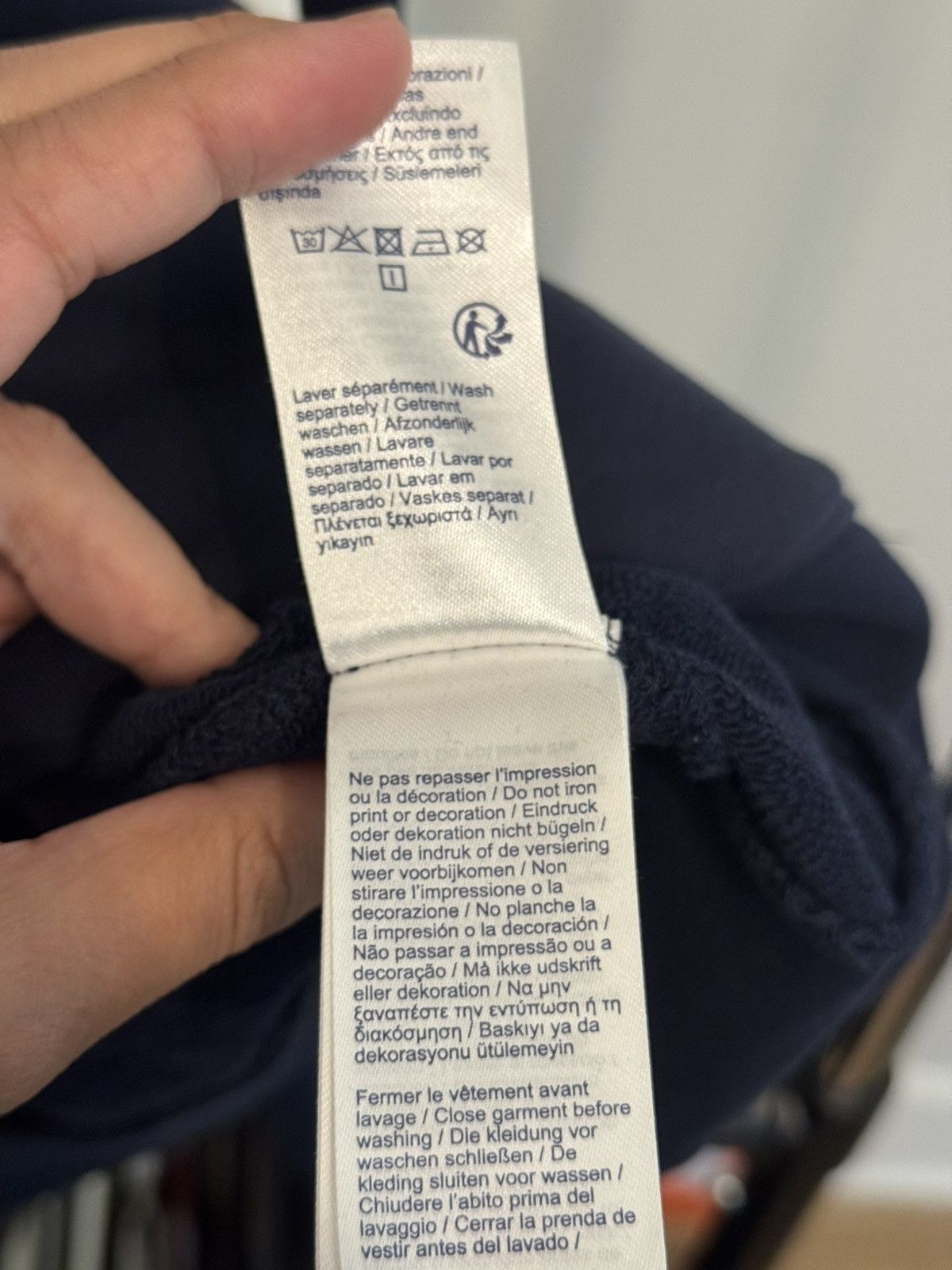 Lacoste × Supreme Supreme®/LACOSTE Logo Panel Hooded Sweatshirt Navy Sz Medium Size US M / EU 48-50 / 2 - 10 Thumbnail