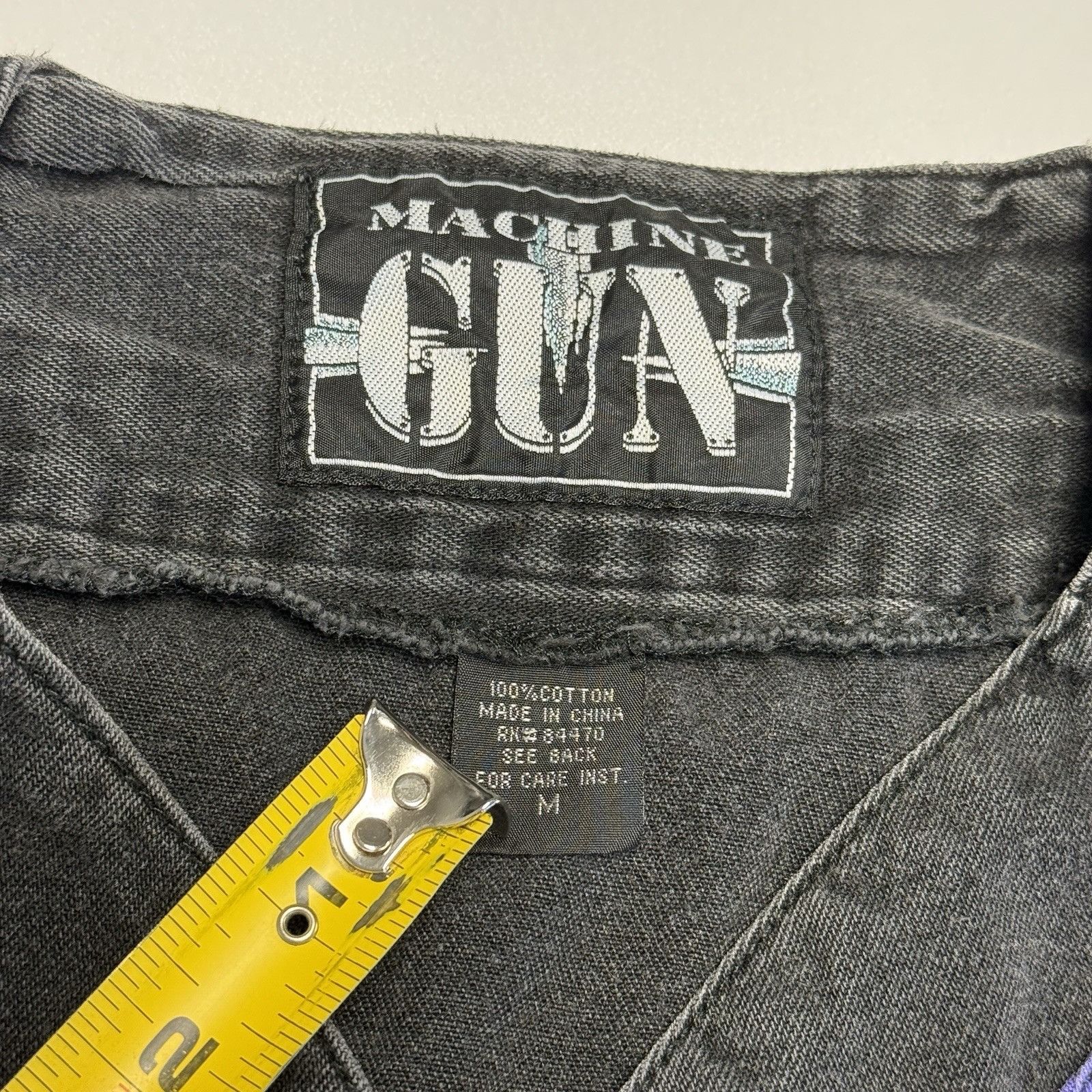 Vintage Vintage Machine Gun Shirt Mens Medium Faded Black Y2K 90s Em Size US M / EU 48-50 / 2 - 11 Thumbnail