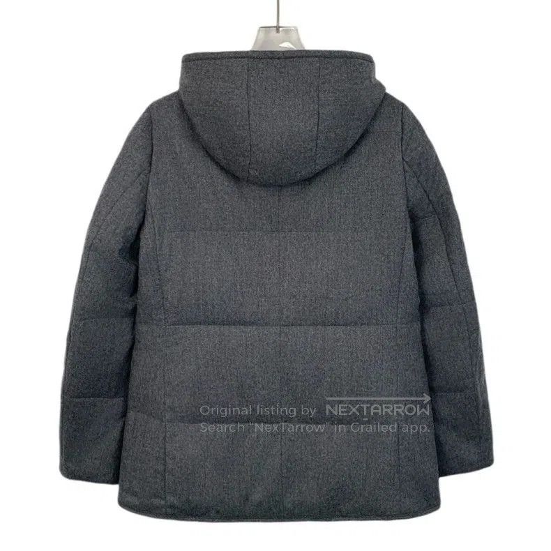 Brunello Cucinelli Brunello Cucinelli Gray Wool Down Coat. Size US L / EU 52-54 / 3 - 2 Thumbnail