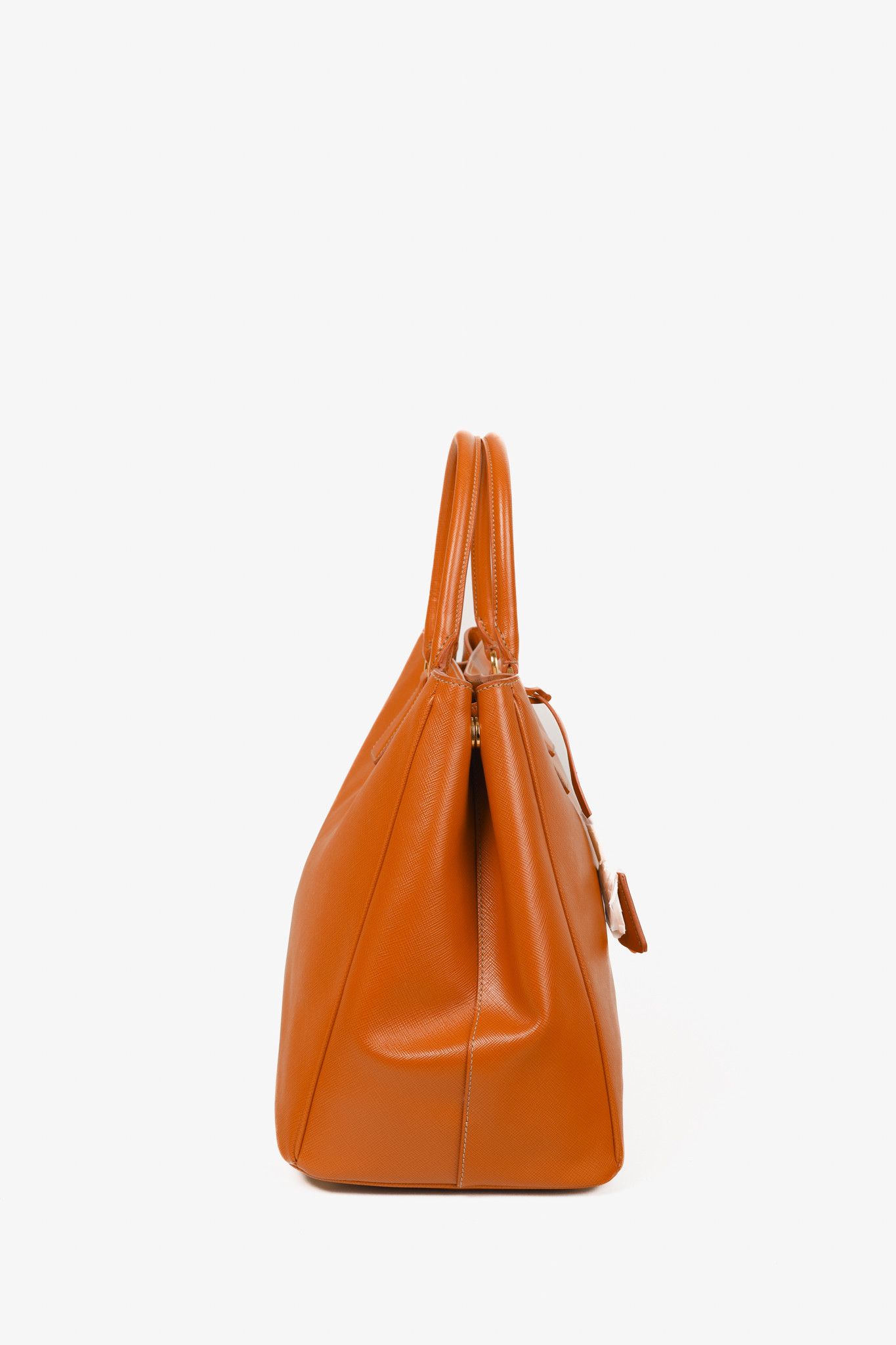 Prada Prada Orange Papaya Saffiano Lux Tote Bag BN1844 Size ONE SIZE - 3 Thumbnail