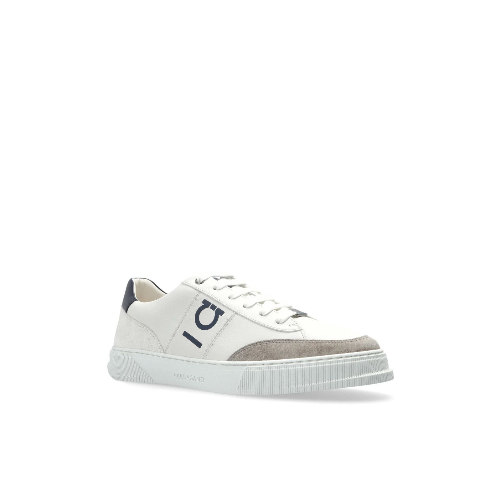 FERRAGAMO Alaska White Leather Sports Sneakers New & Authent