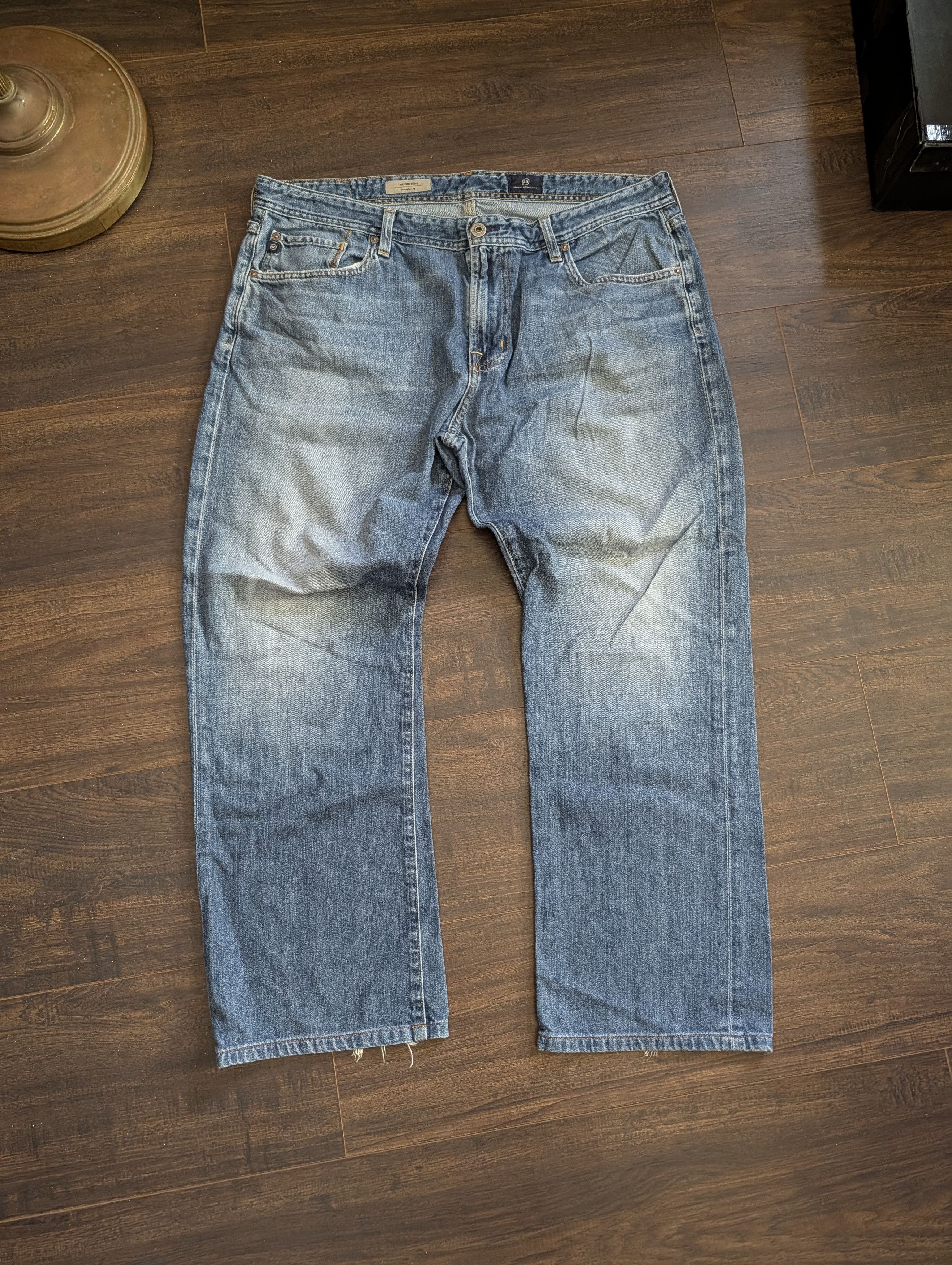 AG Adriano Goldschmied The Protege straight leg MiUSA blue denim jeans 38 Size US 38 / EU 54 - 1 Thumbnail