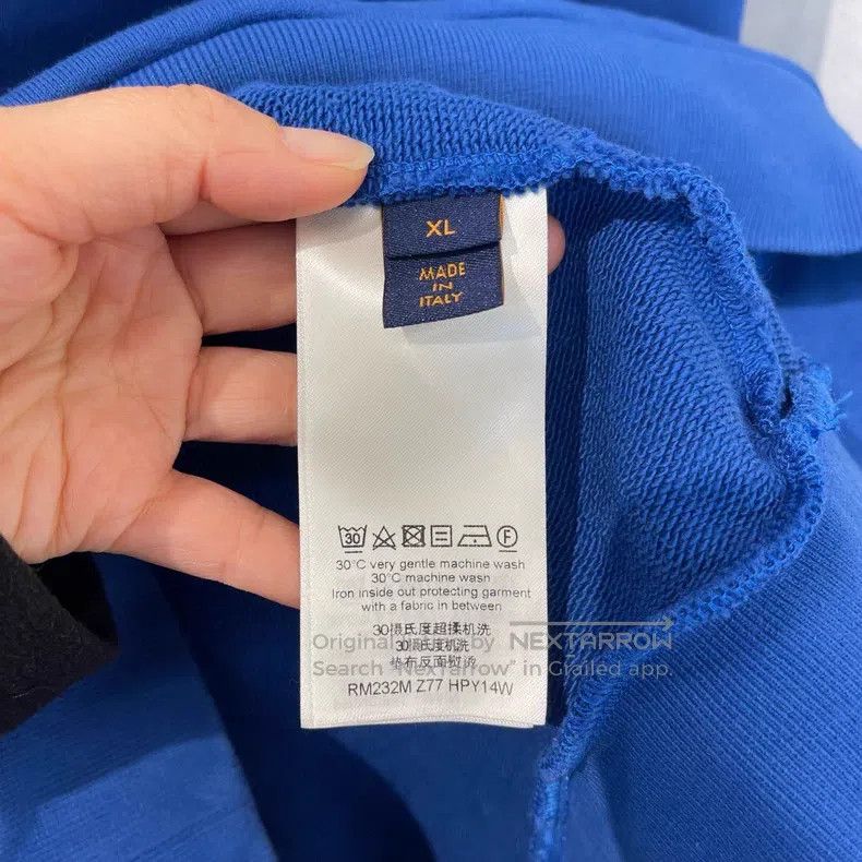Louis Vuitton Louis Vuitton Klein Blue Logo Up-collar Sweatshirt Size US XL / EU 56 / 4 - 5 Thumbnail