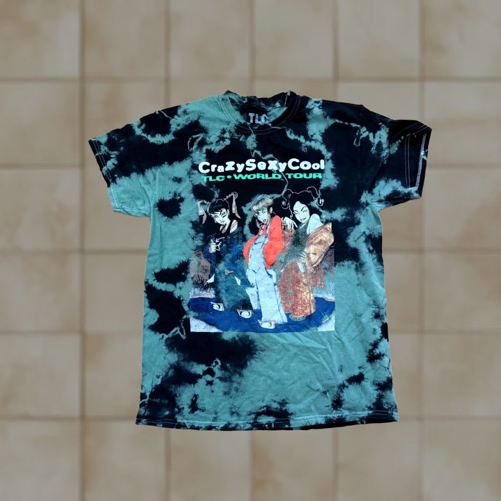 Vintage TLC Crazy Sexy Cool World Tour Black & Green Tie Dye T-Shirt Size Medium Size US M / EU 48-50 / 2 - 1 Thumbnail