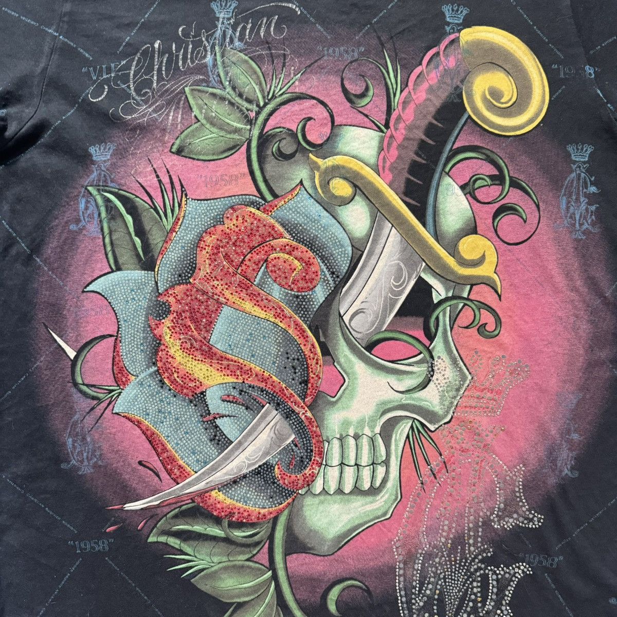 Christian Audigier Ed hardy Christian Audigier T-Shirt Overprint Size US XL / EU 56 / 4 - 3 Thumbnail