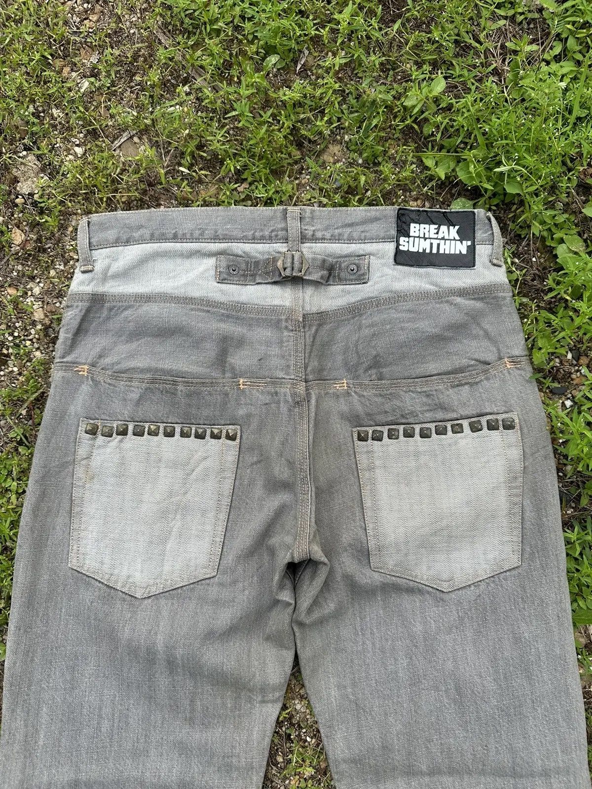 If Six Was Nine STUDDED/SPIKE VINTAGE REVOLVE JEANS BONDAGE CINCH BACK PANTS Size US 30 / EU 46 - 11 Thumbnail