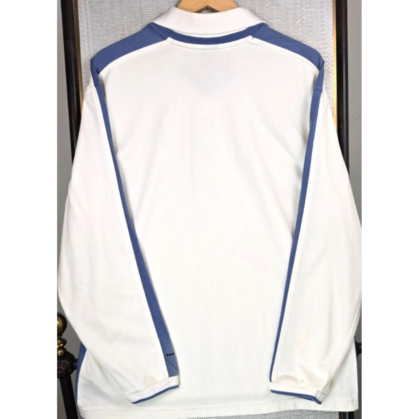 Nike VTG NIKE CHALLENGE Court Project Alpha Mens Polo Shirt/Sweatshirt Large White Johnny Collar Size US L / EU 52-54 / 3 - 4 Thumbnail
